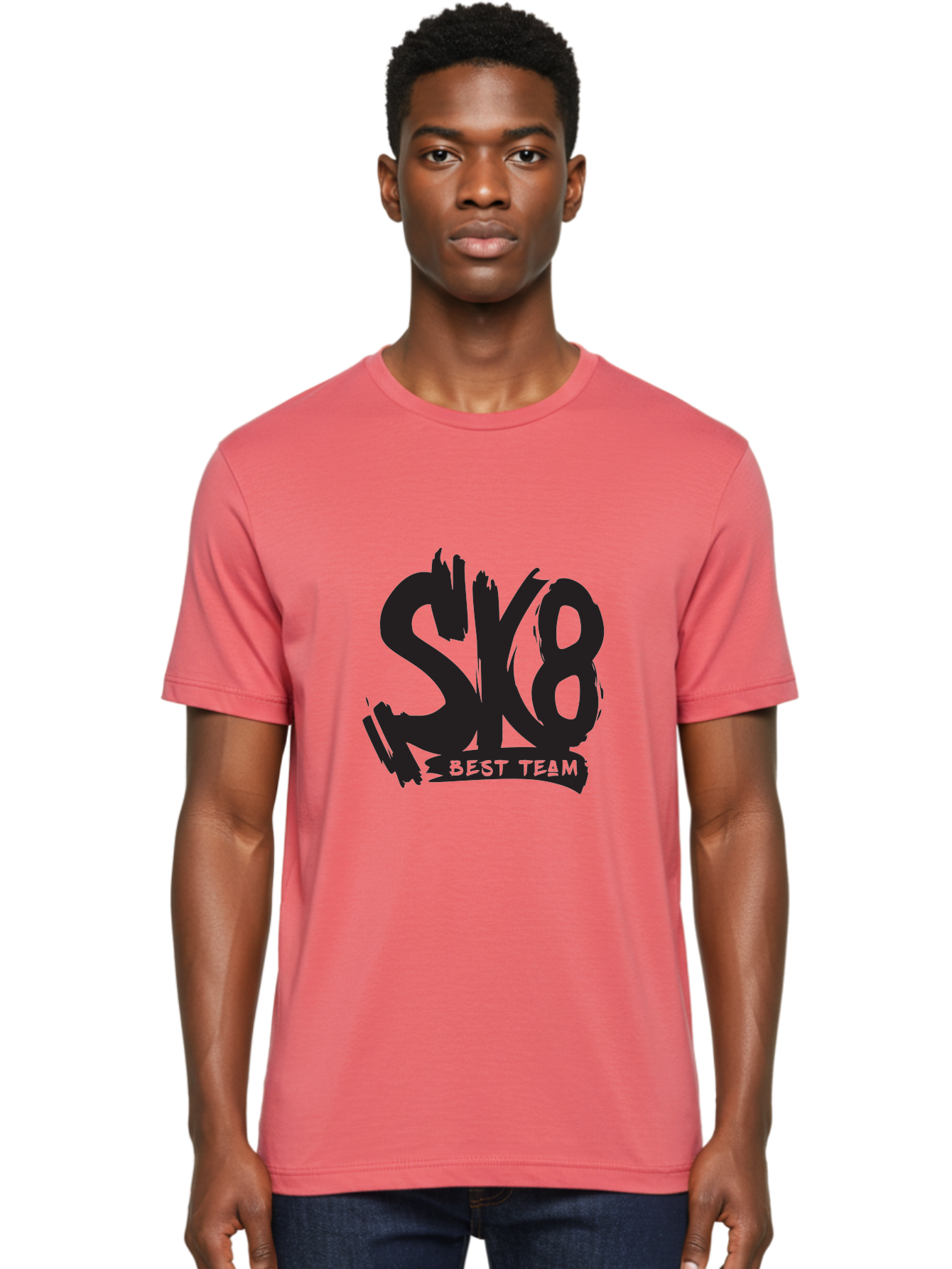Sk8-Best-Team-1 Men'S Graphic Tee, 100% Cotton, Comfortable Casual Summer Wear, Machine Washable, Sk8 Best Team, Skate Team Logo, Skateboarding Graphics, Team Branding, Urban Sports, Action Sports, Skate Culture, Team Identity Aac163