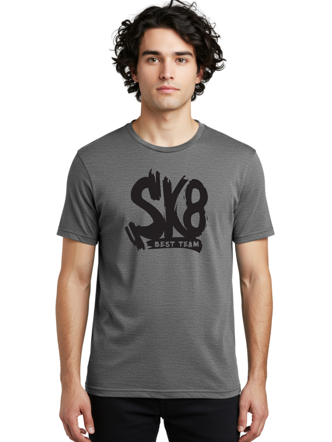 Sk8-Best-Team-1 Men'S Graphic Tee, 100% Cotton, Comfortable Casual Summer Wear, Machine Washable, Sk8 Best Team, Skate Team Logo, Skateboarding Graphics, Team Branding, Urban Sports, Action Sports, Skate Culture, Team Identity Aac163