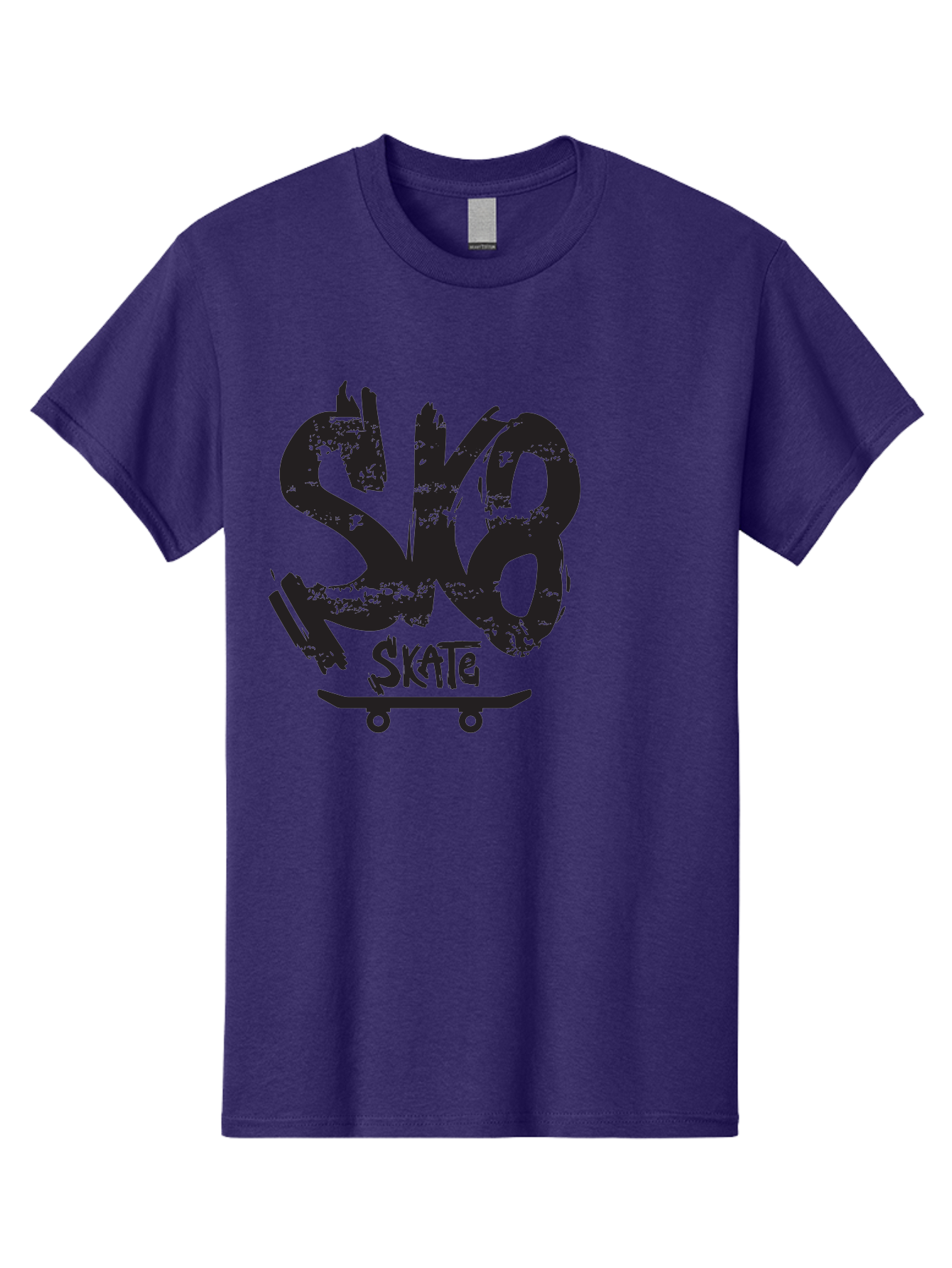 Sk8 Men'S Graphic Tee, 100% Cotton, Comfortable Casual Summer Wear, Machine Washable, Skateboarding Logo, Graffiti Style, Urban Culture, Street Art, Skateboard Graphics, Extreme Sports, Youth Culture, Edgy Design Aac167