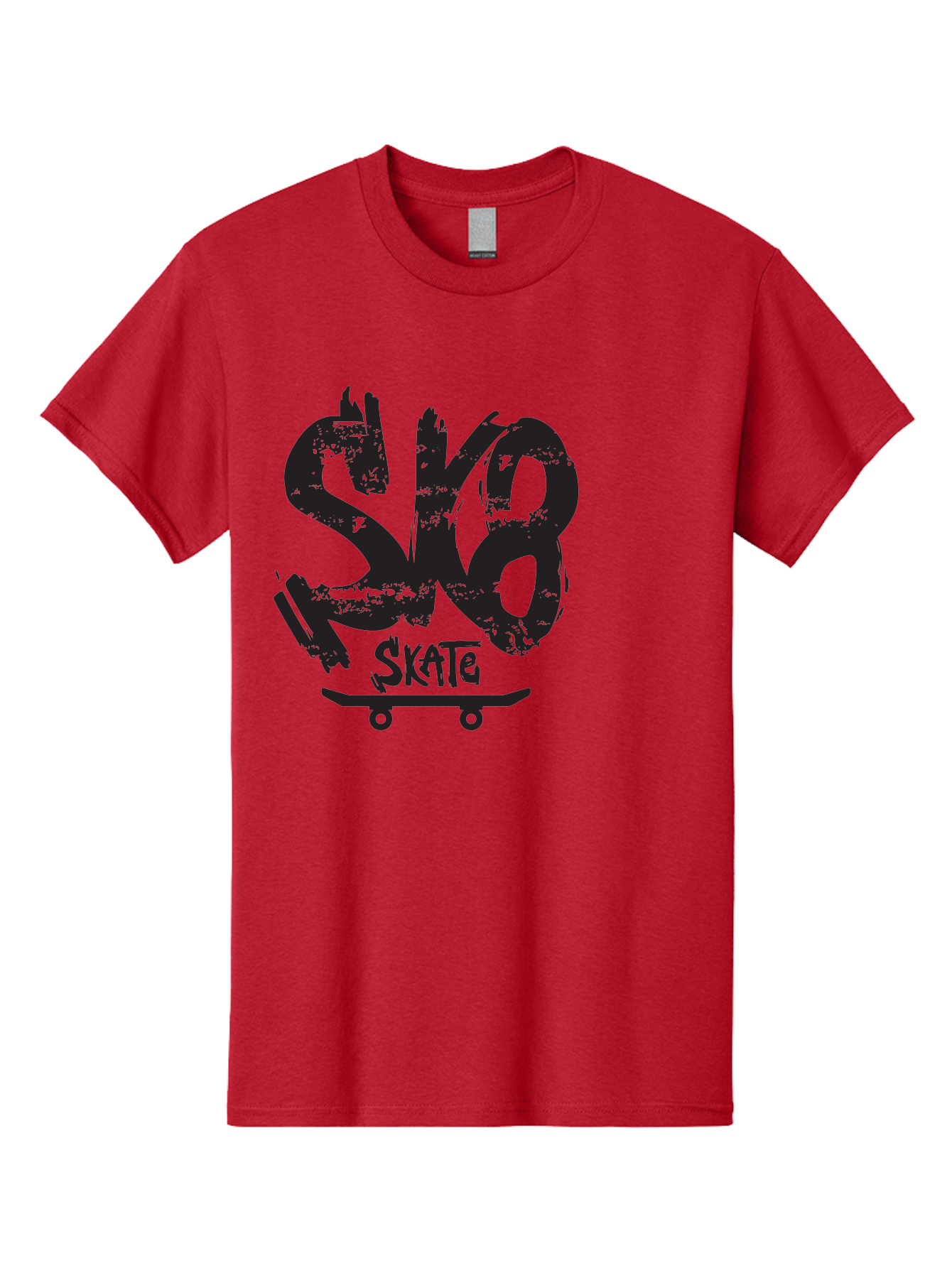 Sk8 Men'S Graphic Tee, 100% Cotton, Comfortable Casual Summer Wear, Machine Washable, Skateboarding Logo, Graffiti Style, Urban Culture, Street Art, Skateboard Graphics, Extreme Sports, Youth Culture, Edgy Design Aac167
