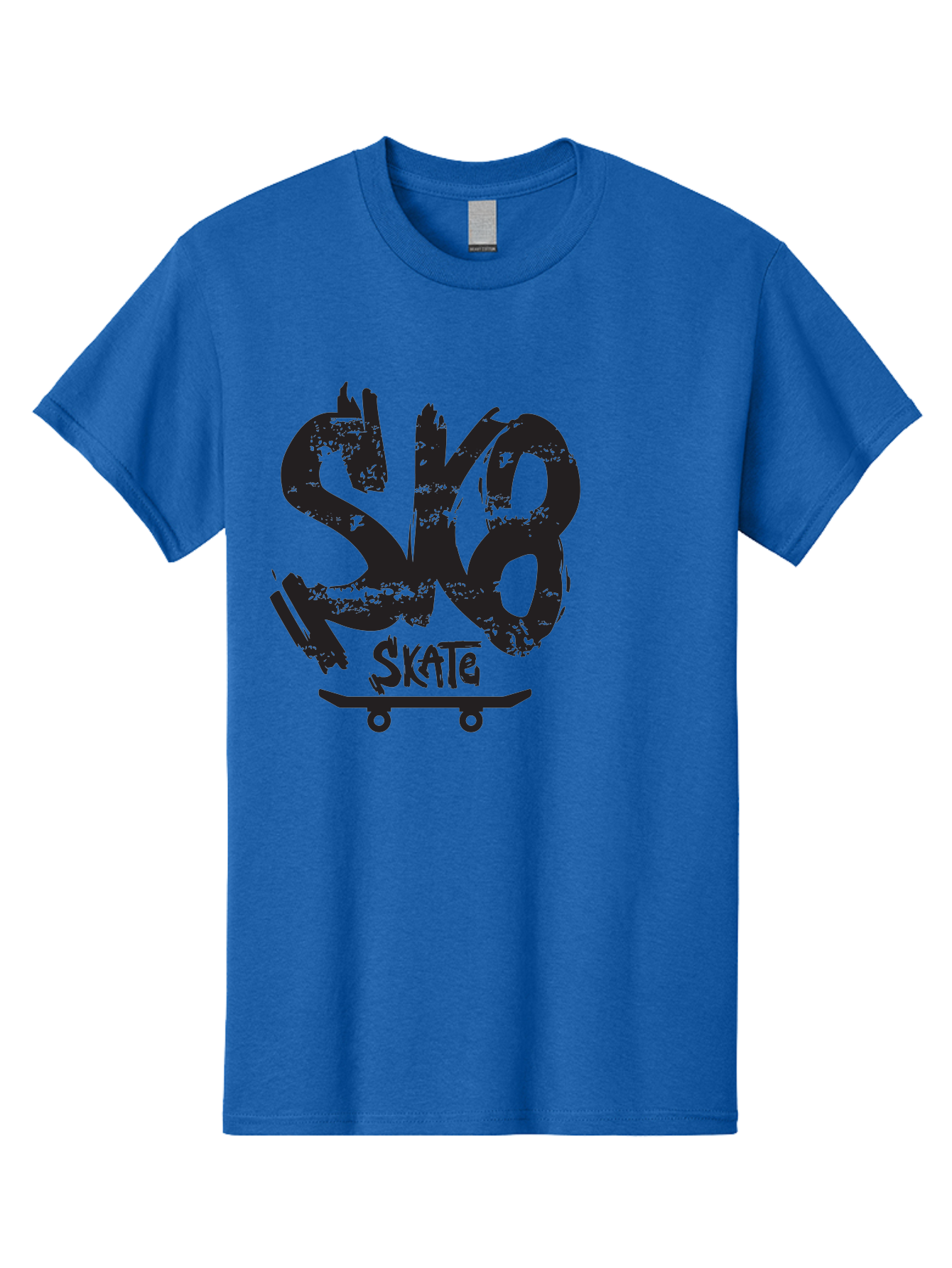 Sk8 Men'S Graphic Tee, 100% Cotton, Comfortable Casual Summer Wear, Machine Washable, Skateboarding Logo, Graffiti Style, Urban Culture, Street Art, Skateboard Graphics, Extreme Sports, Youth Culture, Edgy Design Aac167