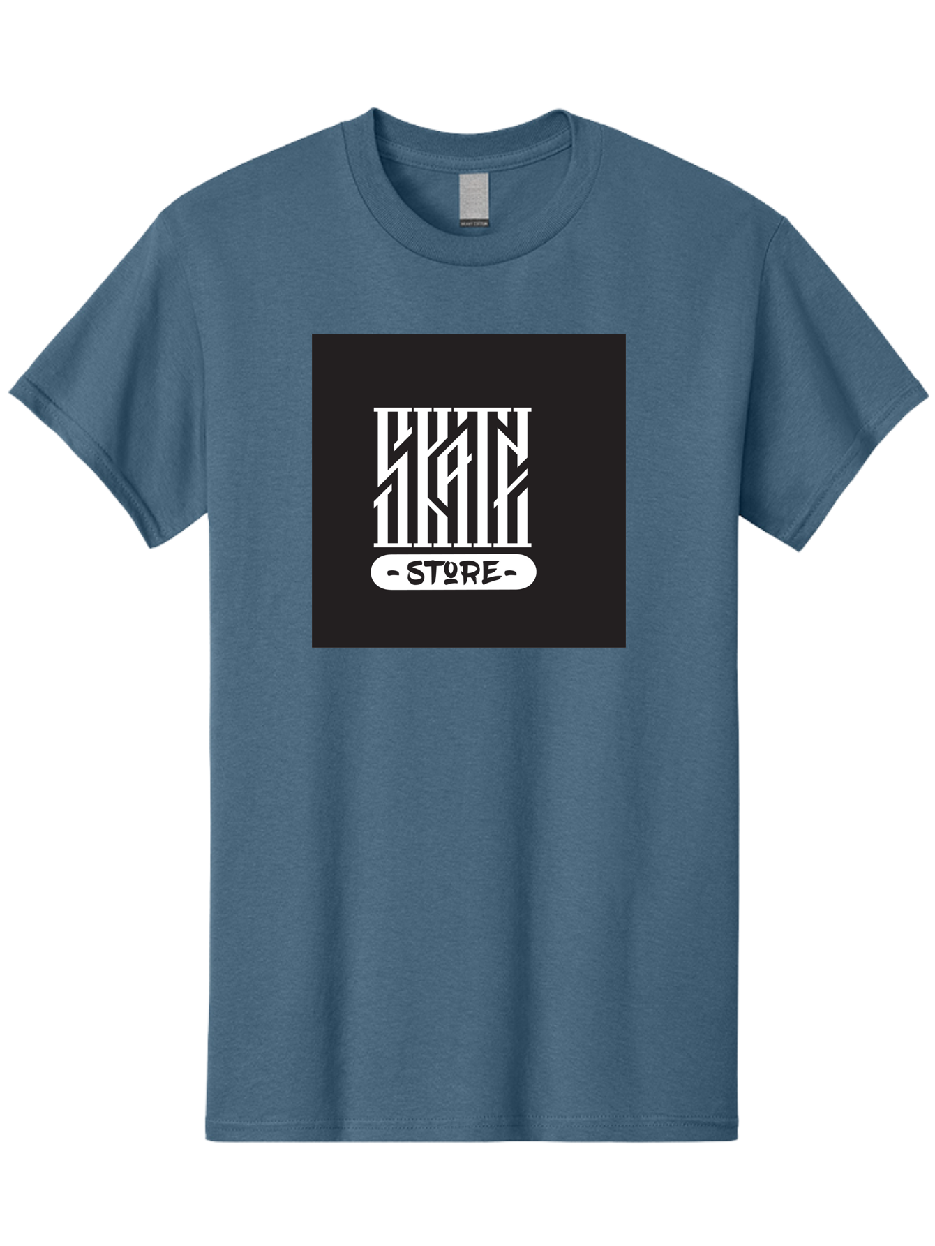 Skate-Store Men'S Graphic Tee, 100% Cotton, Comfortable Casual Summer Wear, Machine Washable, Storefront Branding, Streetwear Apparel, Skat Store, Urban Fashion, Modern Typography, Contemporary Design, Black And White Aesthetic Aac171