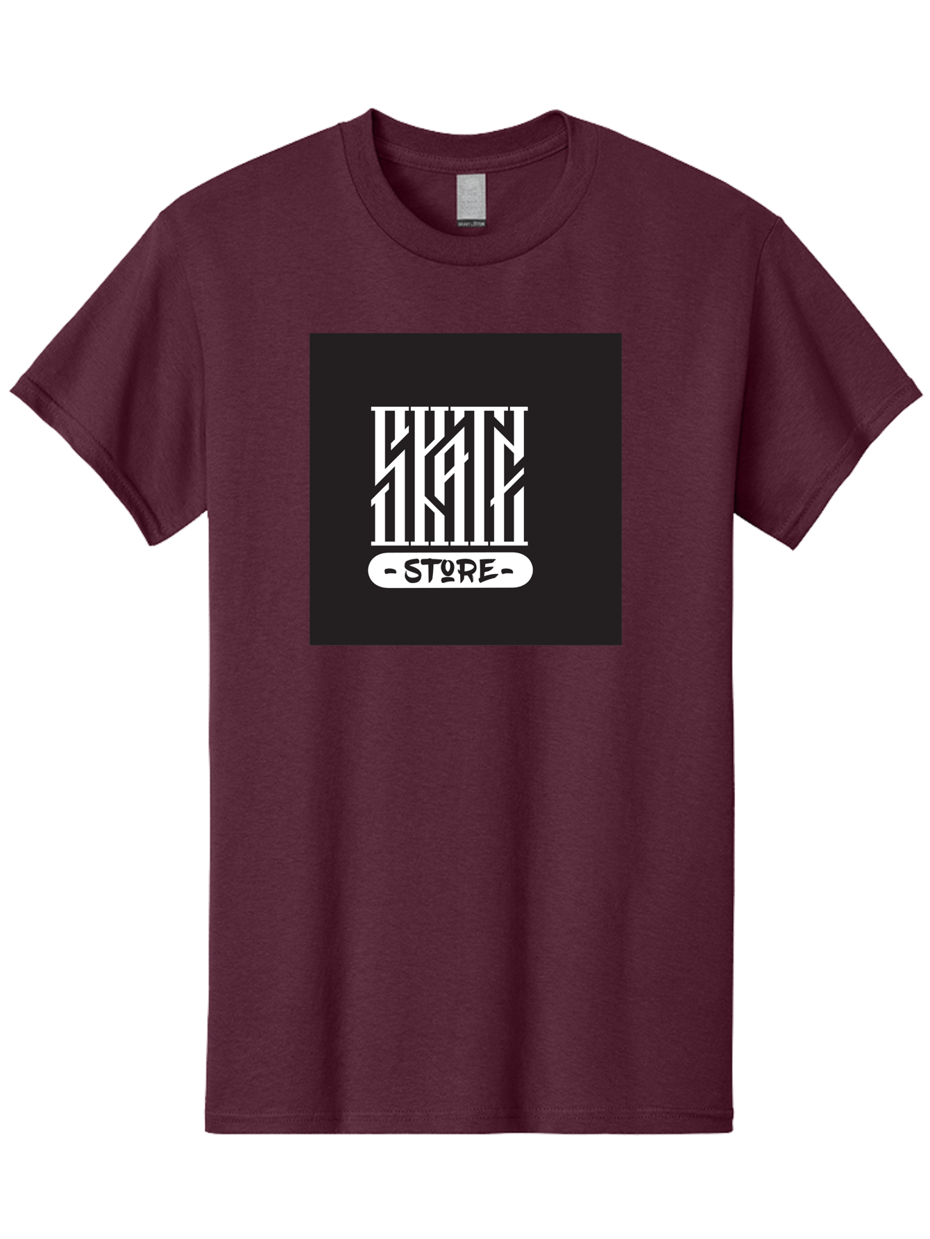 Skate-Store Men'S Graphic Tee, 100% Cotton, Comfortable Casual Summer Wear, Machine Washable, Storefront Branding, Streetwear Apparel, Skat Store, Urban Fashion, Modern Typography, Contemporary Design, Black And White Aesthetic Aac171