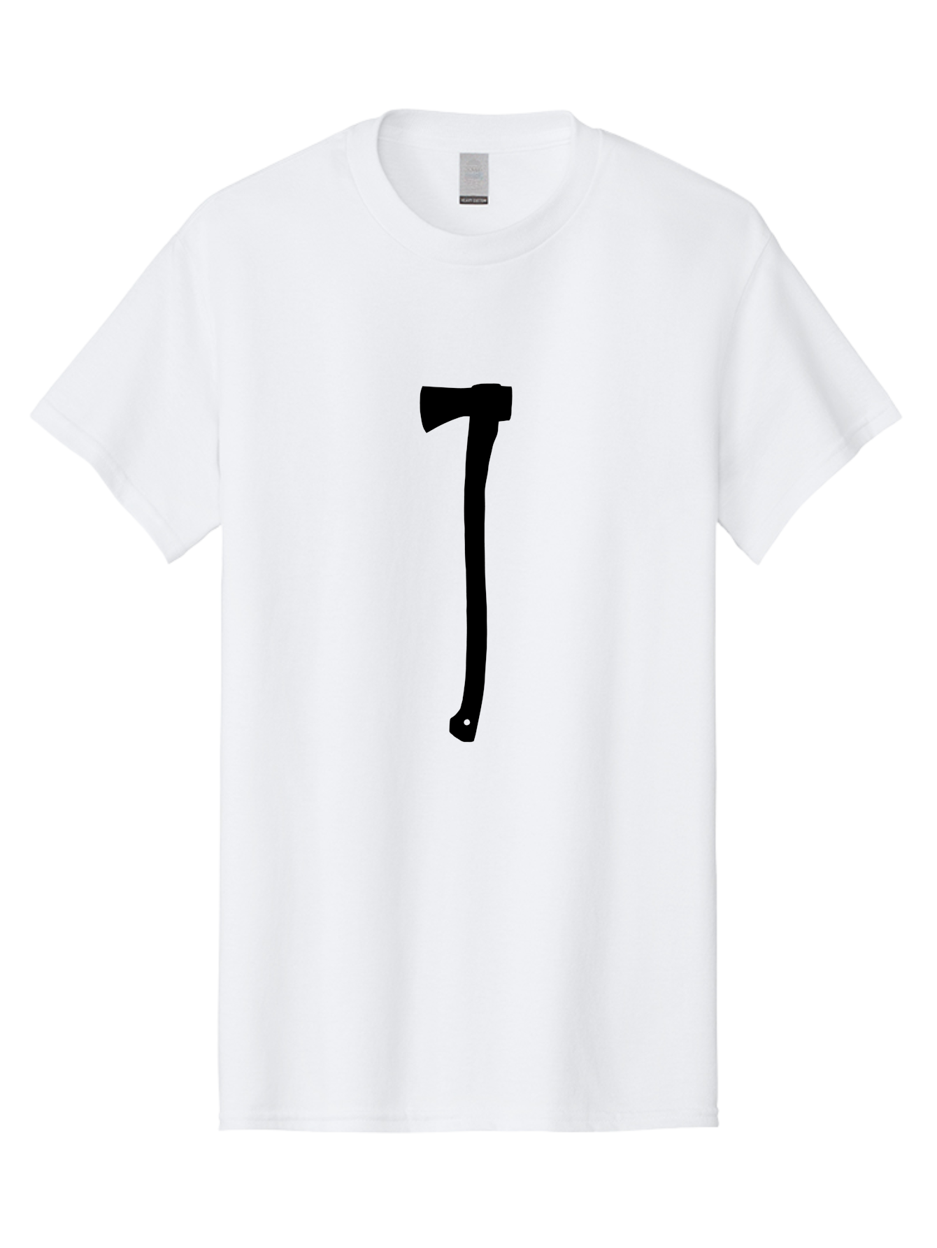 Axe Men'S Graphic Tee, 100% Cotton, Comfortable Casual Summer Wear, Machine Washable, Axe Silhouette, Black Axe, Hatchet Symbol, Lumberjack Tool, Chopping Axe, Camping Gear, Outdoor Equipment, Wilderness Survival Aac176