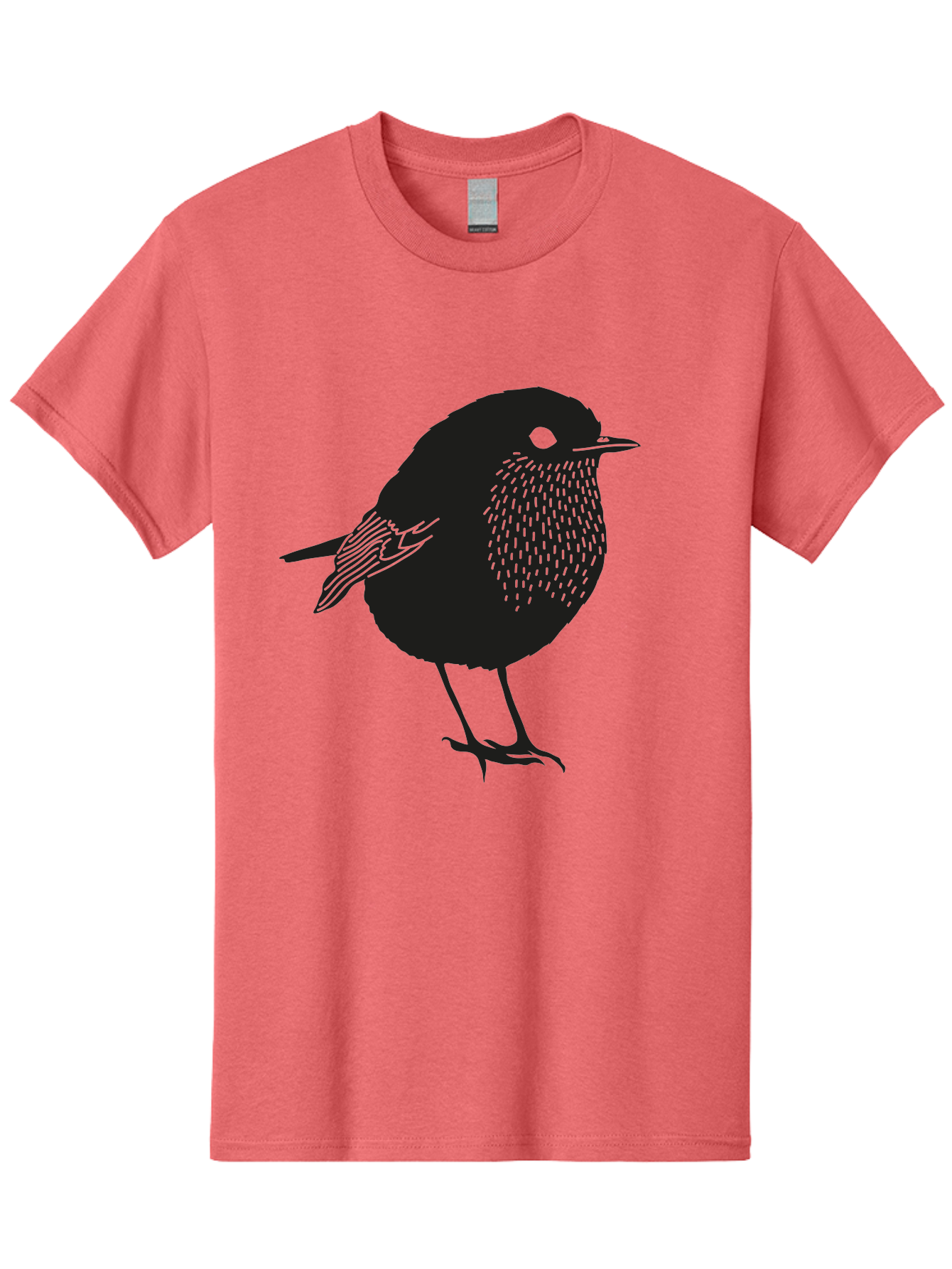 Bird-Silhouette-3 Men'S Graphic Tee, 100% Cotton, Comfortable Casual Summer Wear, Machine Washable, Black Bird Silhouette, Minimalist Design, Bird Illustration, Simple Art, Wildlife Graphic, Modern Illustration, Small Bird, Black Feathers Aac183