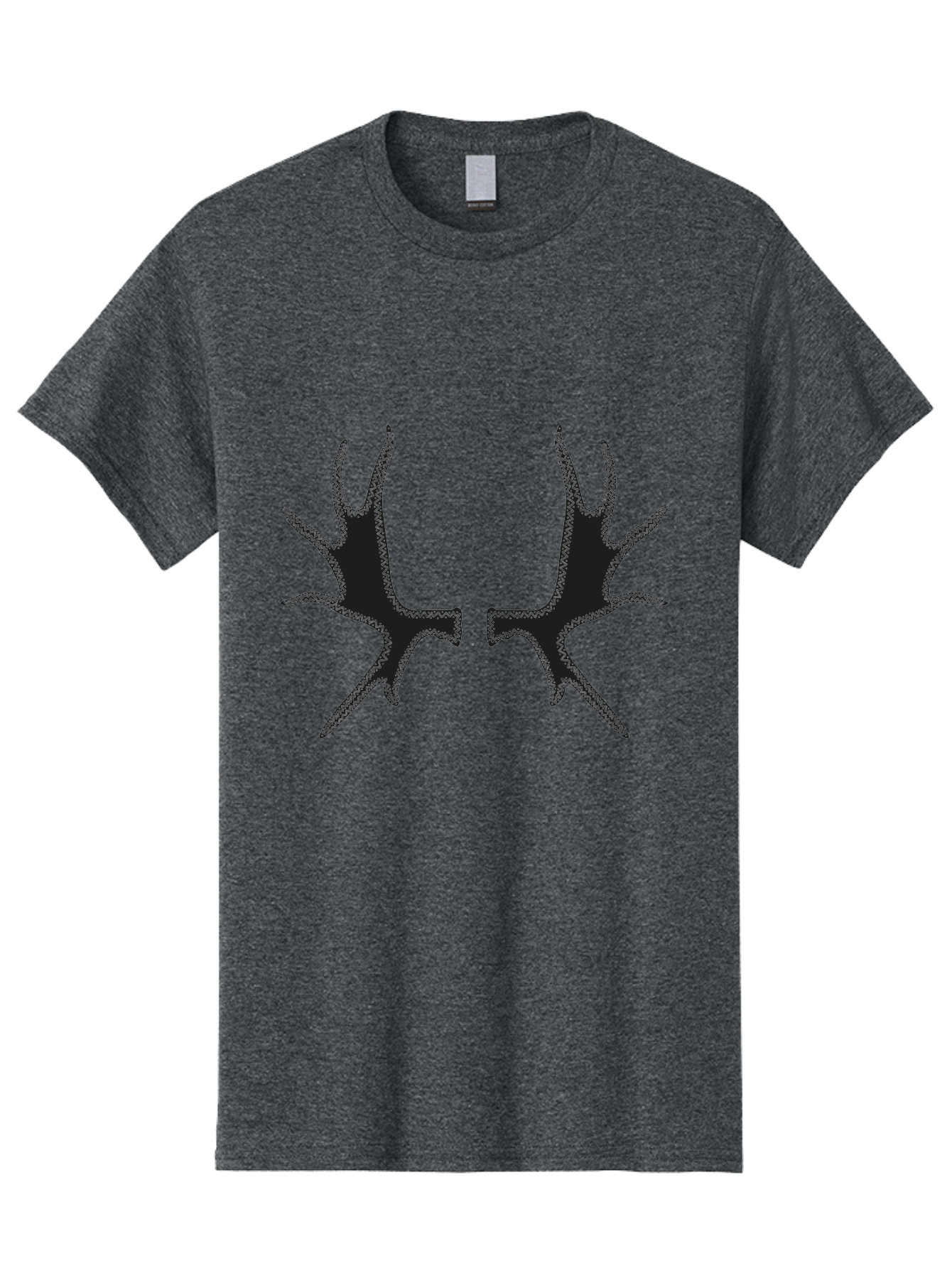 Bird-Tracks Men'S Graphic Tee, 100% Cotton, Comfortable Casual Summer Wear, Machine Washable, Handprint Art, Black Silhouettes, Finger Marks, Creative Designs, Abstract Shapes, Artistic Expressions, Unique Patterns Aac185