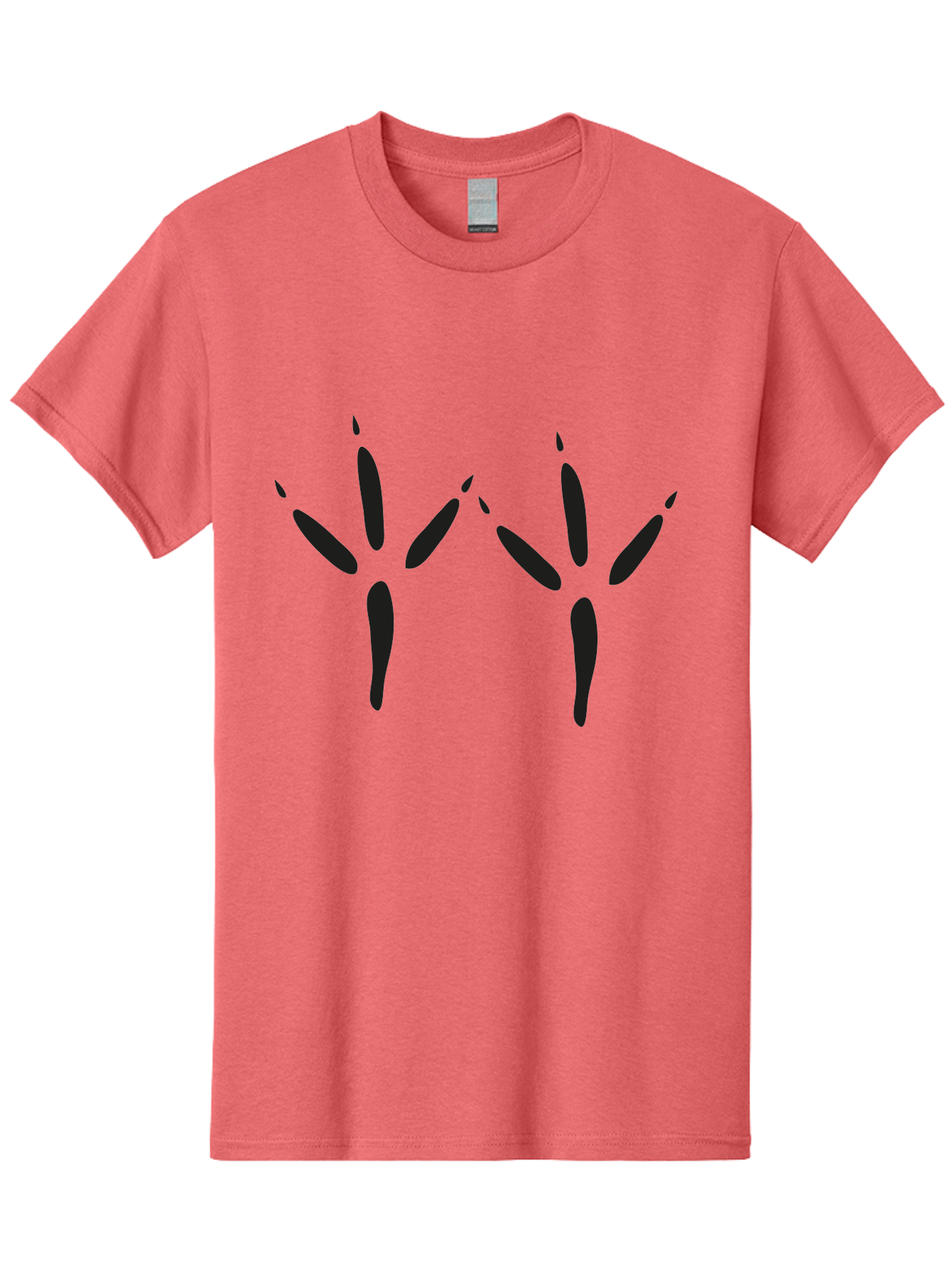 Black-Palm-Prints Men'S Graphic Tee, 100% Cotton, Comfortable Casual Summer Wear, Machine Washable, Cat Paw Prints, Black Paw Prints, Feline Footprints, Animal Tracks, Pet Markings, Simple Design, Minimalist Art Aac191