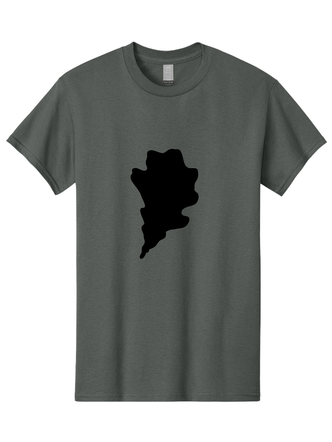 Black-Splash Men'S Graphic Tee, 100% Cotton, Comfortable Casual Summer Wear, Machine Washable, Abstract Shape, Irregular Form, Black Silhouette, Unique Design, Modern Art, Creative Element, Digital Graphic, Minimalist Style Aac192