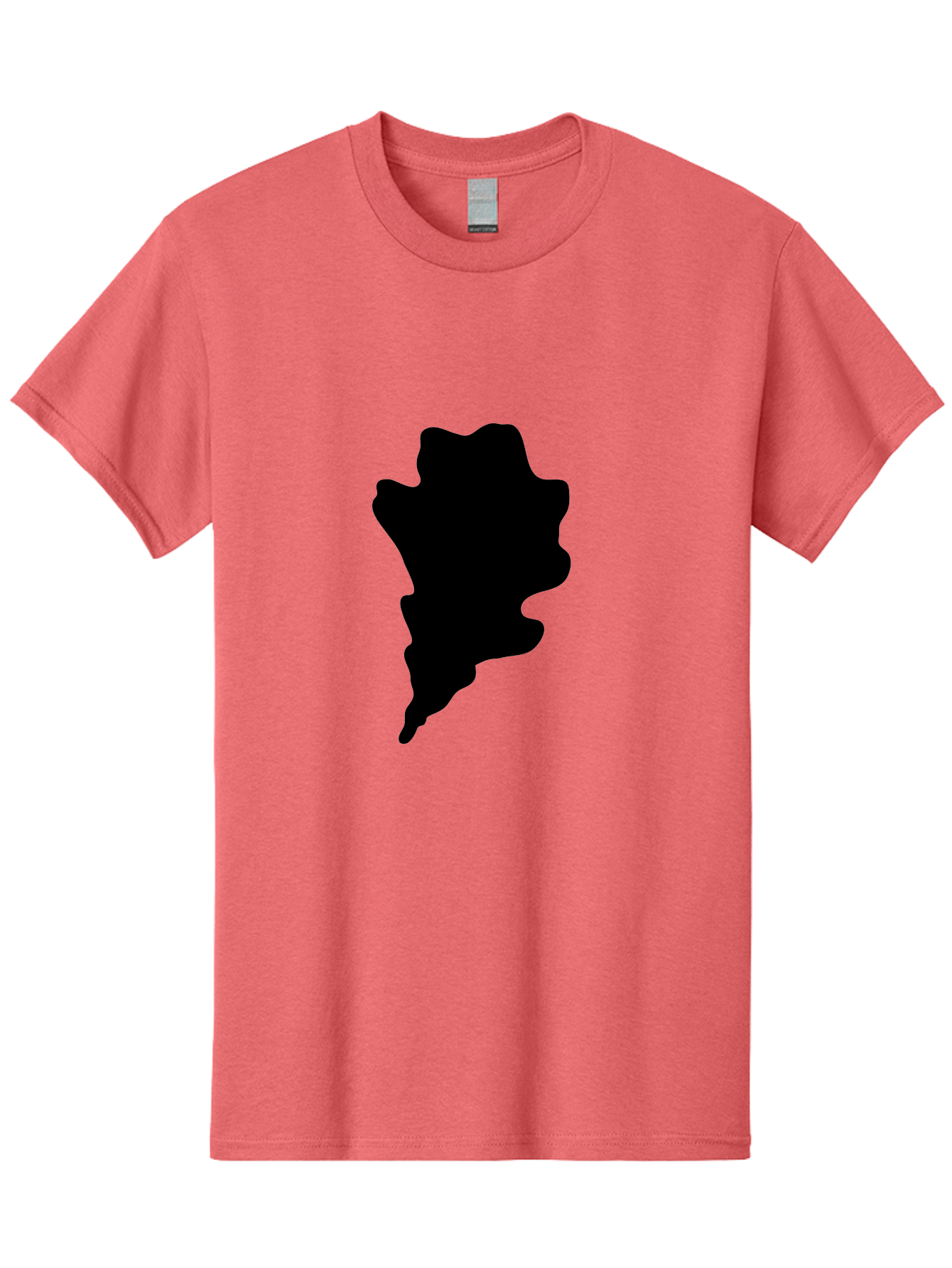 Black-Splash Men'S Graphic Tee, 100% Cotton, Comfortable Casual Summer Wear, Machine Washable, Abstract Shape, Irregular Form, Black Silhouette, Unique Design, Modern Art, Creative Element, Digital Graphic, Minimalist Style Aac192