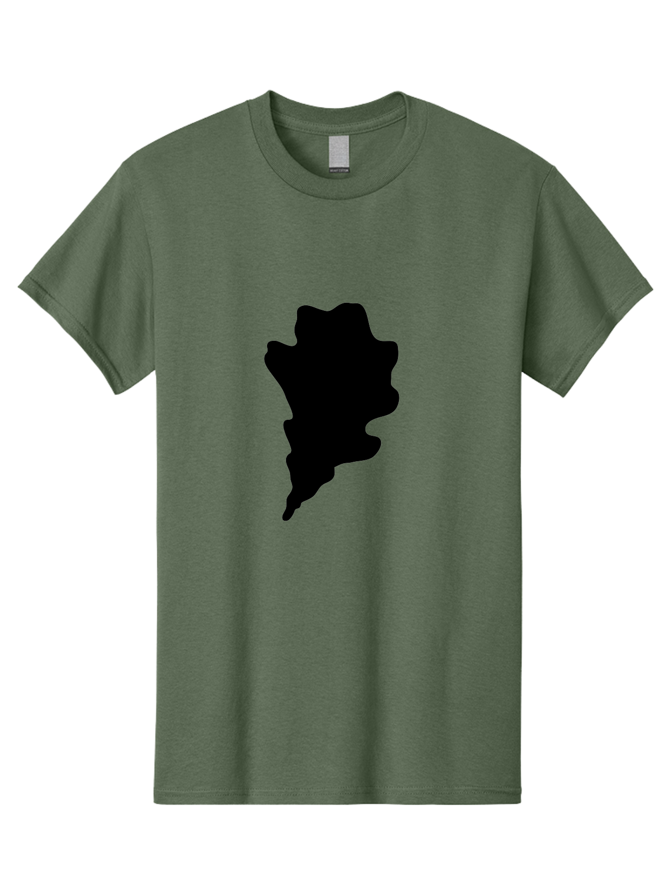 Black-Splash Men'S Graphic Tee, 100% Cotton, Comfortable Casual Summer Wear, Machine Washable, Abstract Shape, Irregular Form, Black Silhouette, Unique Design, Modern Art, Creative Element, Digital Graphic, Minimalist Style Aac192