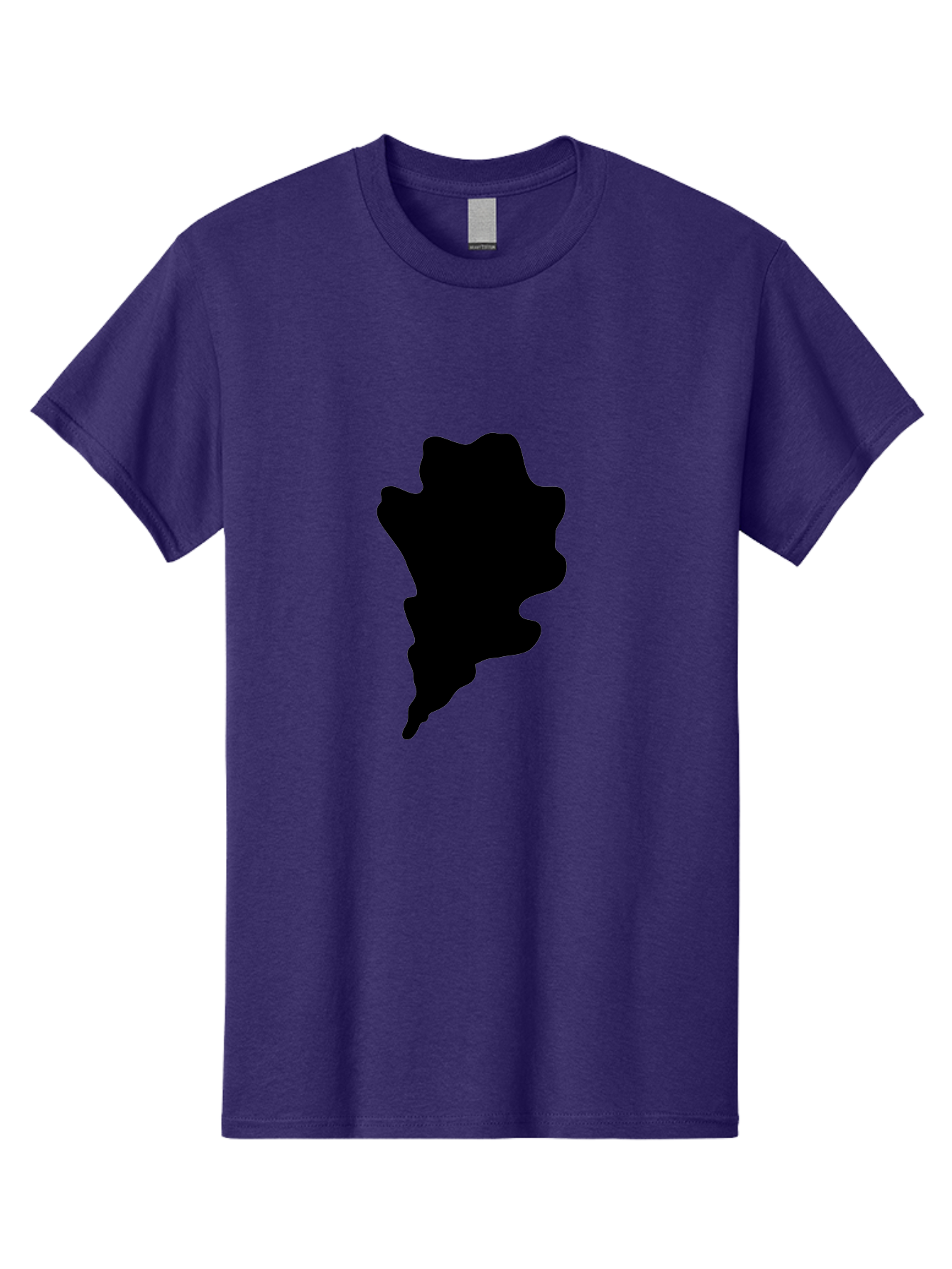 Black-Splash Men'S Graphic Tee, 100% Cotton, Comfortable Casual Summer Wear, Machine Washable, Abstract Shape, Irregular Form, Black Silhouette, Unique Design, Modern Art, Creative Element, Digital Graphic, Minimalist Style Aac192