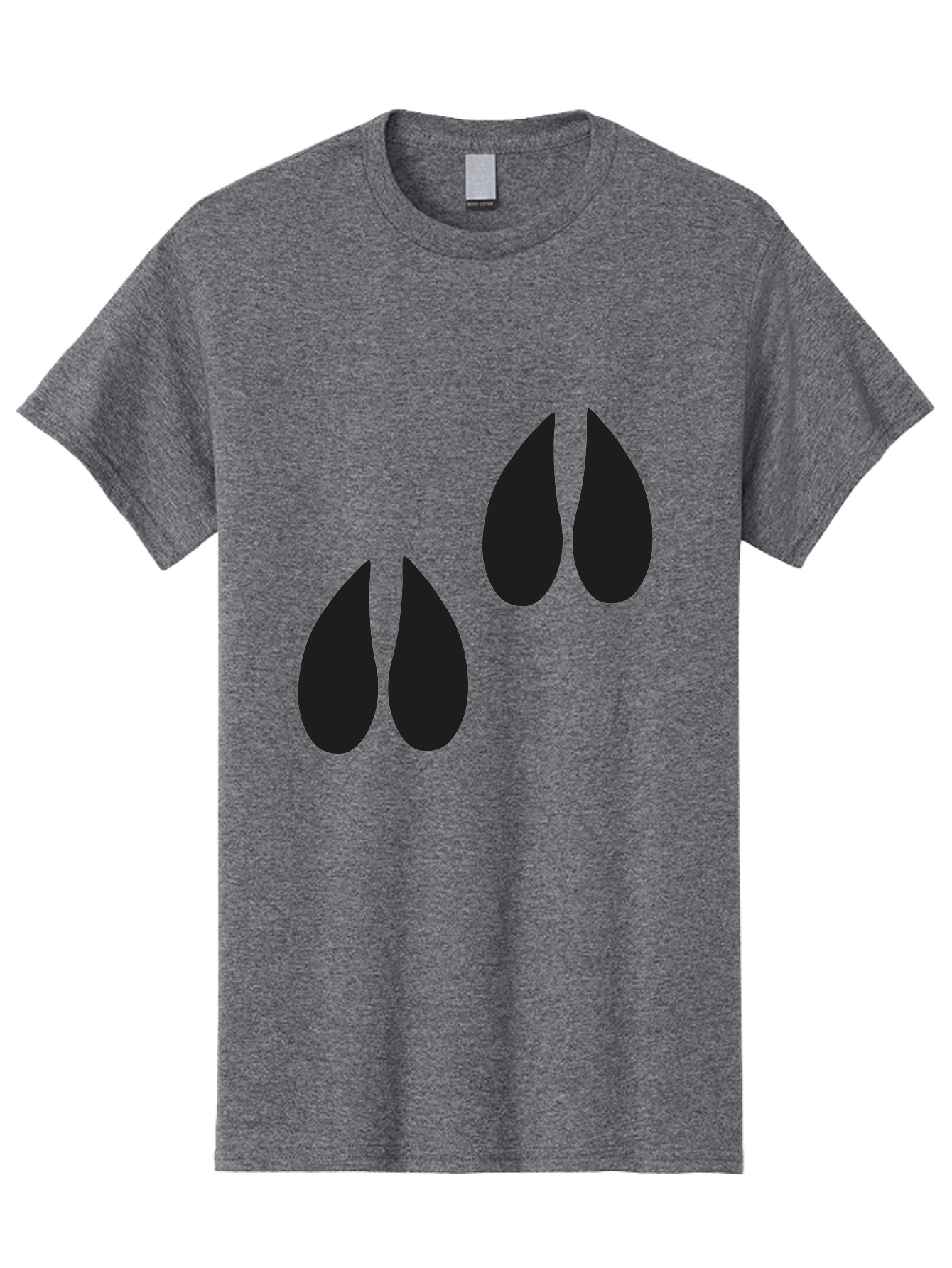 Black-Tears Men'S Graphic Tee, 100% Cotton, Comfortable Casual Summer Wear, Machine Washable, Water Drops, Black Silhouette, Teardrop Shape, Minimalist Design, Simple Graphics, Abstract Art, Black And Green Aac193