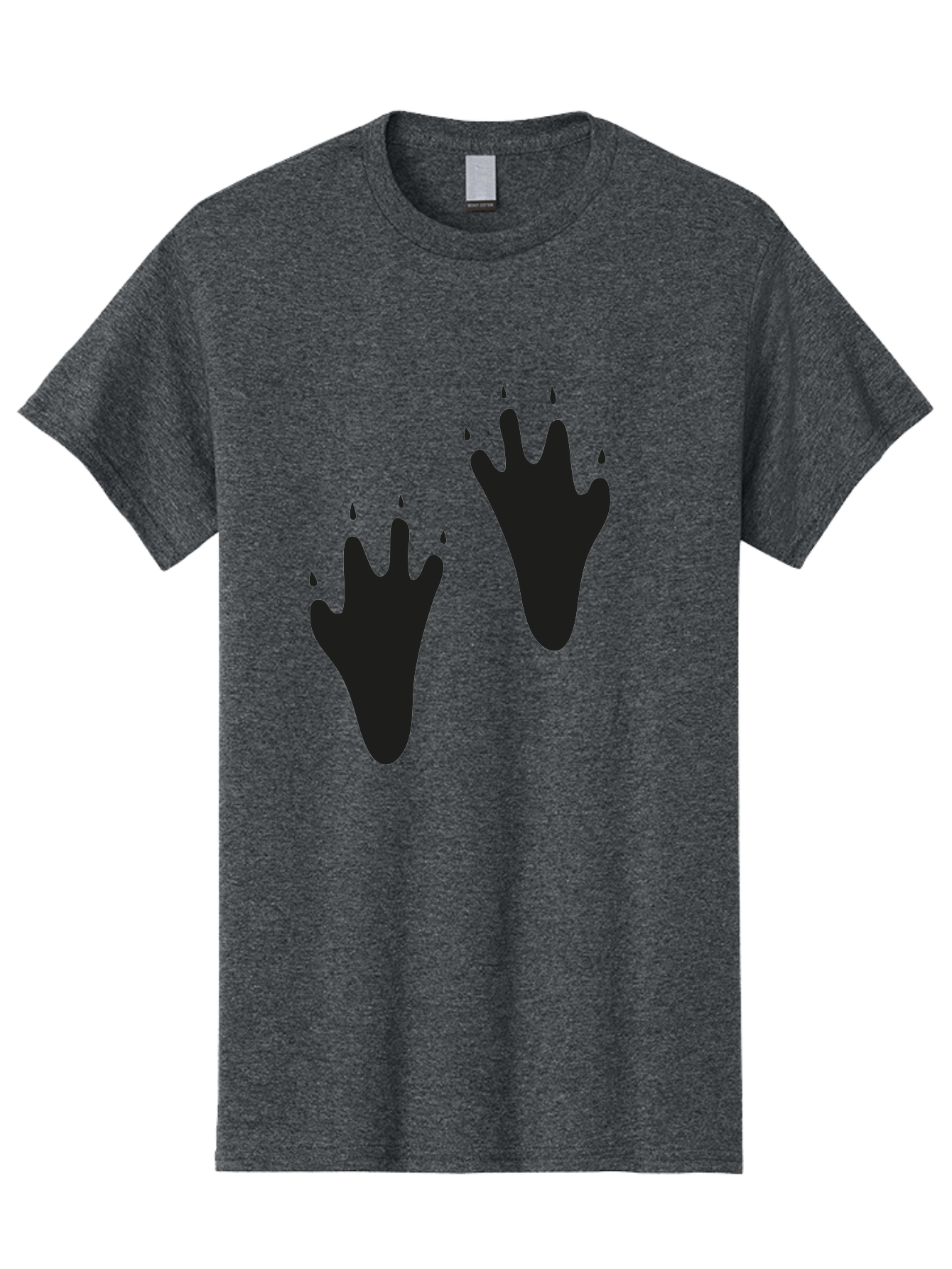 Bloody-Footprints Men'S Graphic Tee, 100% Cotton, Comfortable Casual Summer Wear, Machine Washable, Bloody Footprints, Black Footprints, Dripping Blood, Crime Scene, Forensic Evidence, Violence, Dark Atmosphere, Horror Theme Aac194