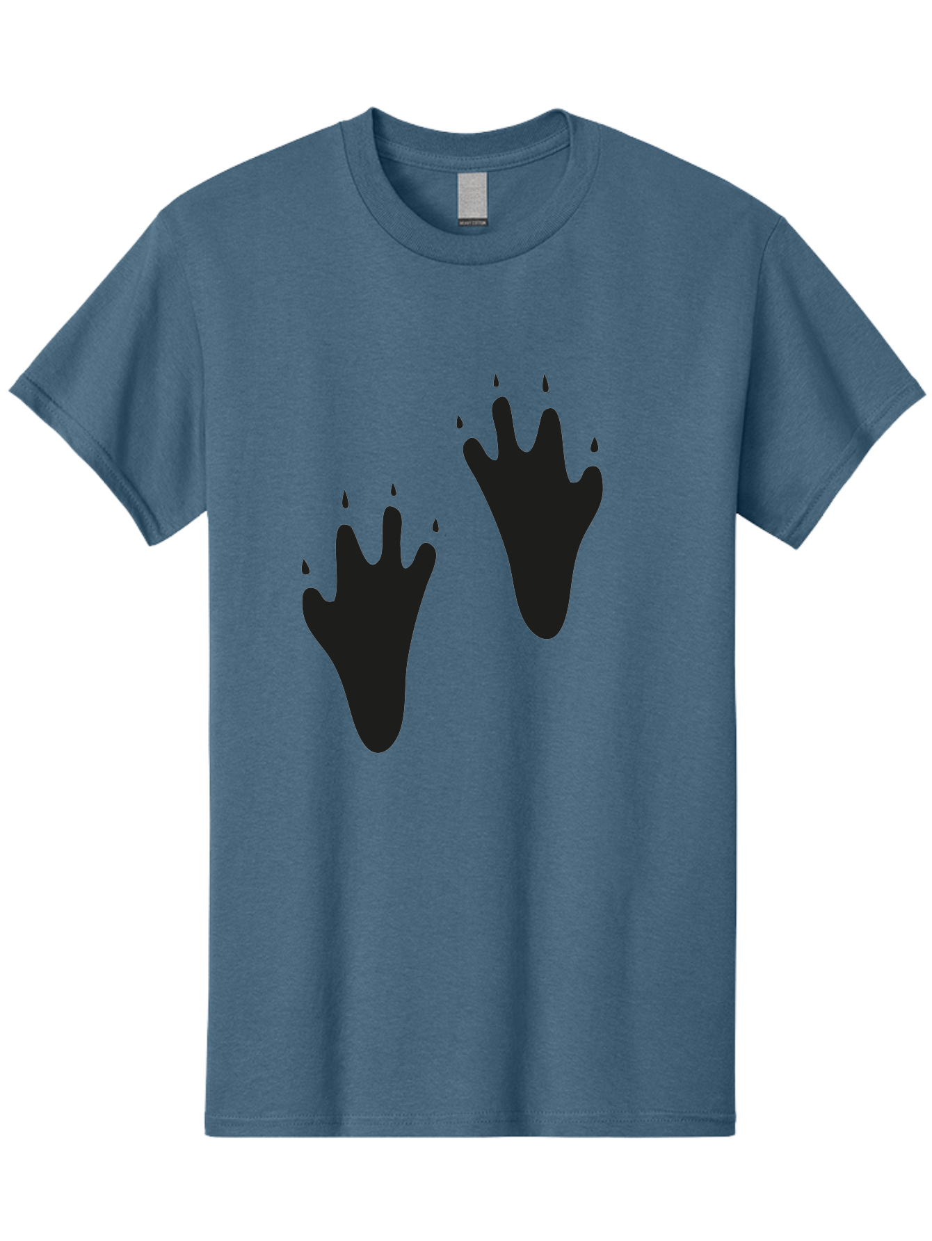 Bloody-Footprints Men'S Graphic Tee, 100% Cotton, Comfortable Casual Summer Wear, Machine Washable, Bloody Footprints, Black Footprints, Dripping Blood, Crime Scene, Forensic Evidence, Violence, Dark Atmosphere, Horror Theme Aac194