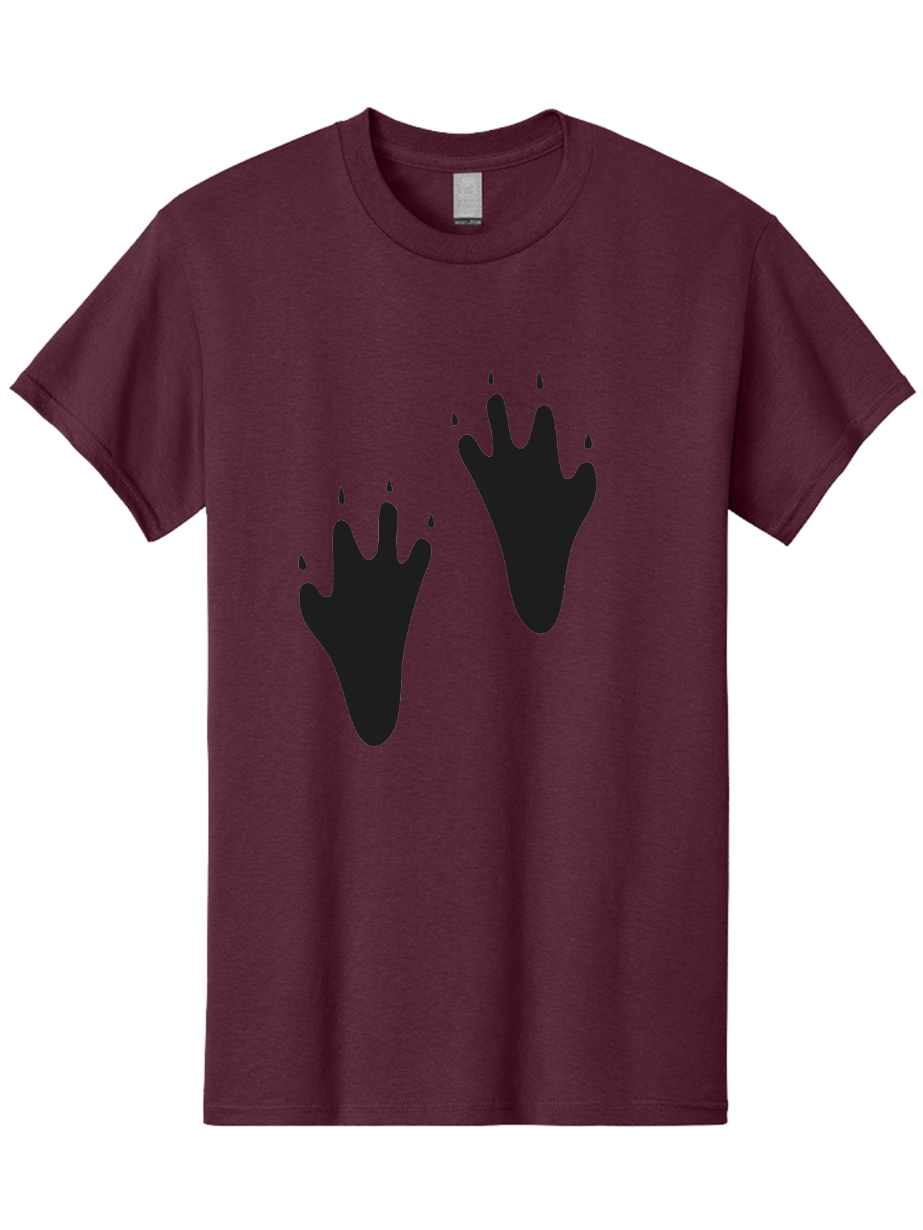 Bloody-Footprints Men'S Graphic Tee, 100% Cotton, Comfortable Casual Summer Wear, Machine Washable, Bloody Footprints, Black Footprints, Dripping Blood, Crime Scene, Forensic Evidence, Violence, Dark Atmosphere, Horror Theme Aac194