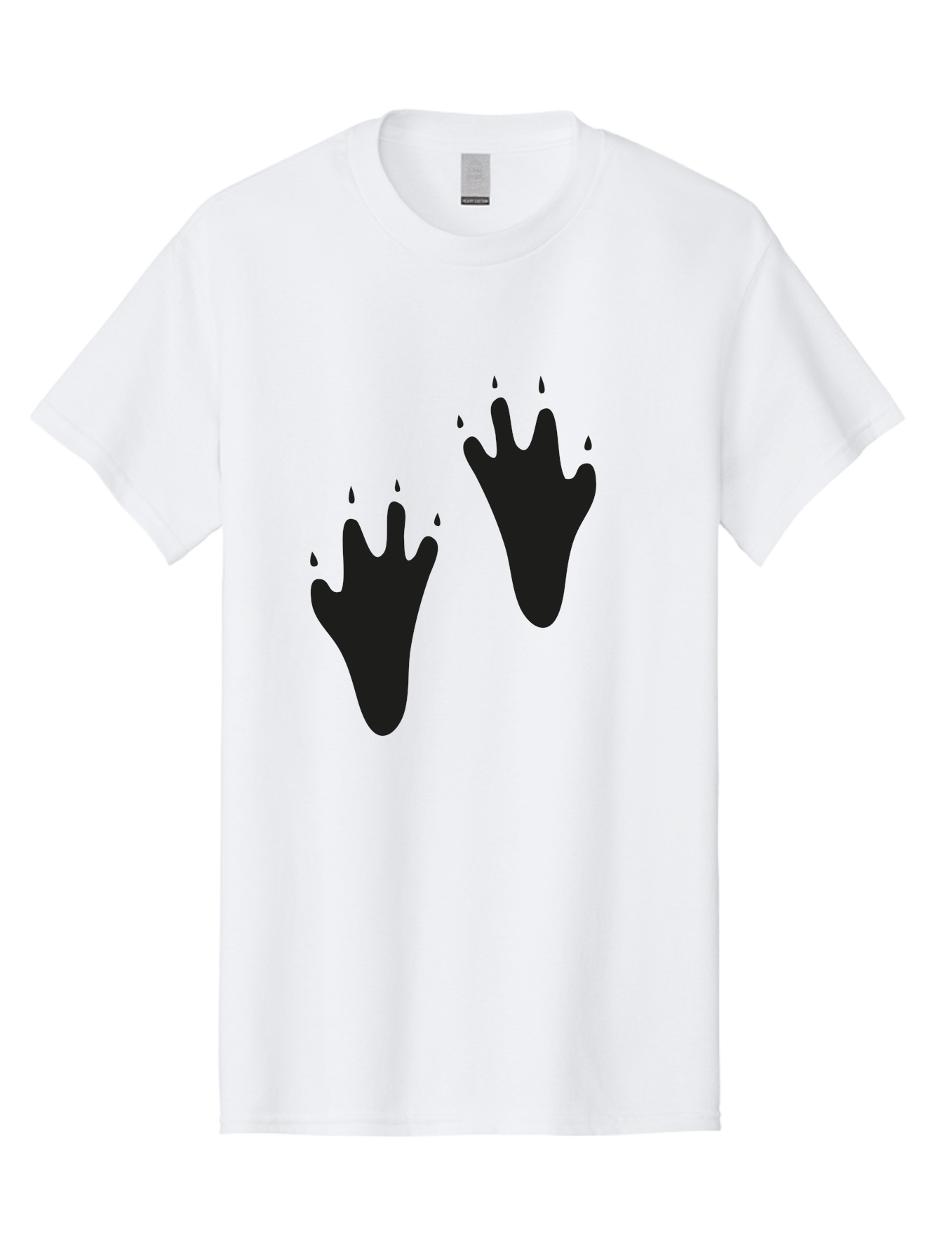 Bloody-Footprints Men'S Graphic Tee, 100% Cotton, Comfortable Casual Summer Wear, Machine Washable, Bloody Footprints, Black Footprints, Dripping Blood, Crime Scene, Forensic Evidence, Violence, Dark Atmosphere, Horror Theme Aac194