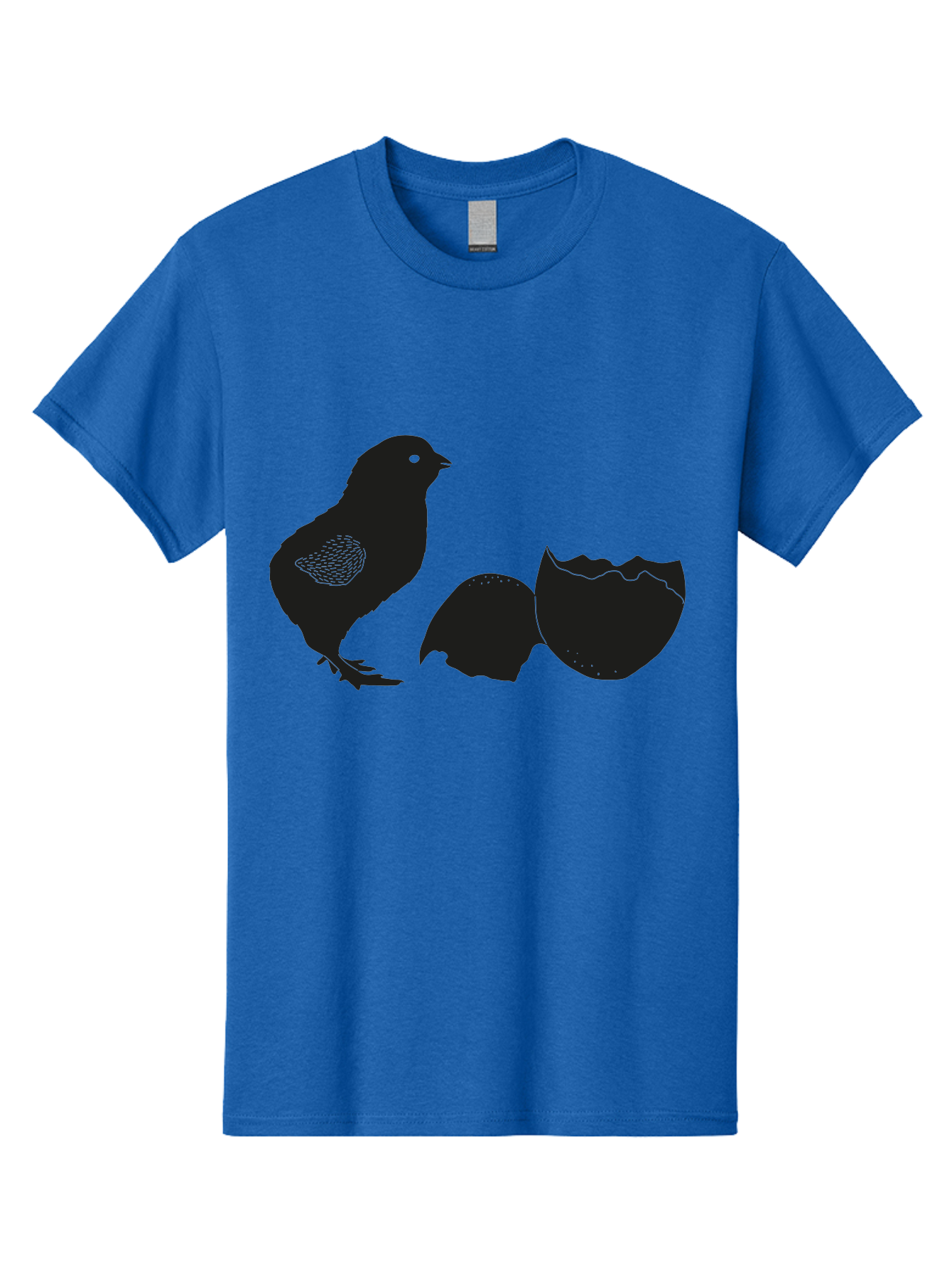Chicken-Hatching Men'S Graphic Tee, 100% Cotton, Comfortable Casual Summer Wear, Machine Washable, Bird Hatching From Egg, New Life, Animal Birth, Wildlife Scene, Eggshell Cracking, Chick Emergence, Nature'S Wonder Aac202
