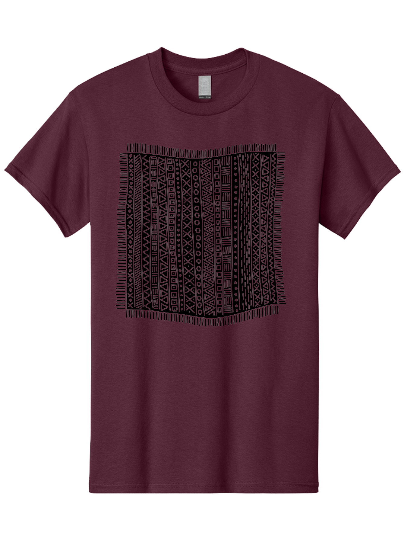 Geometric-Pattern Men'S Graphic Tee, 100% Cotton, Comfortable Casual Summer Wear, Machine Washable, Geometric Shapes, Tribal Patterns, Abstract Design, Ethnic Motifs, Traditional Textiles, Cultural Heritage, Symbolic Elements Aac214