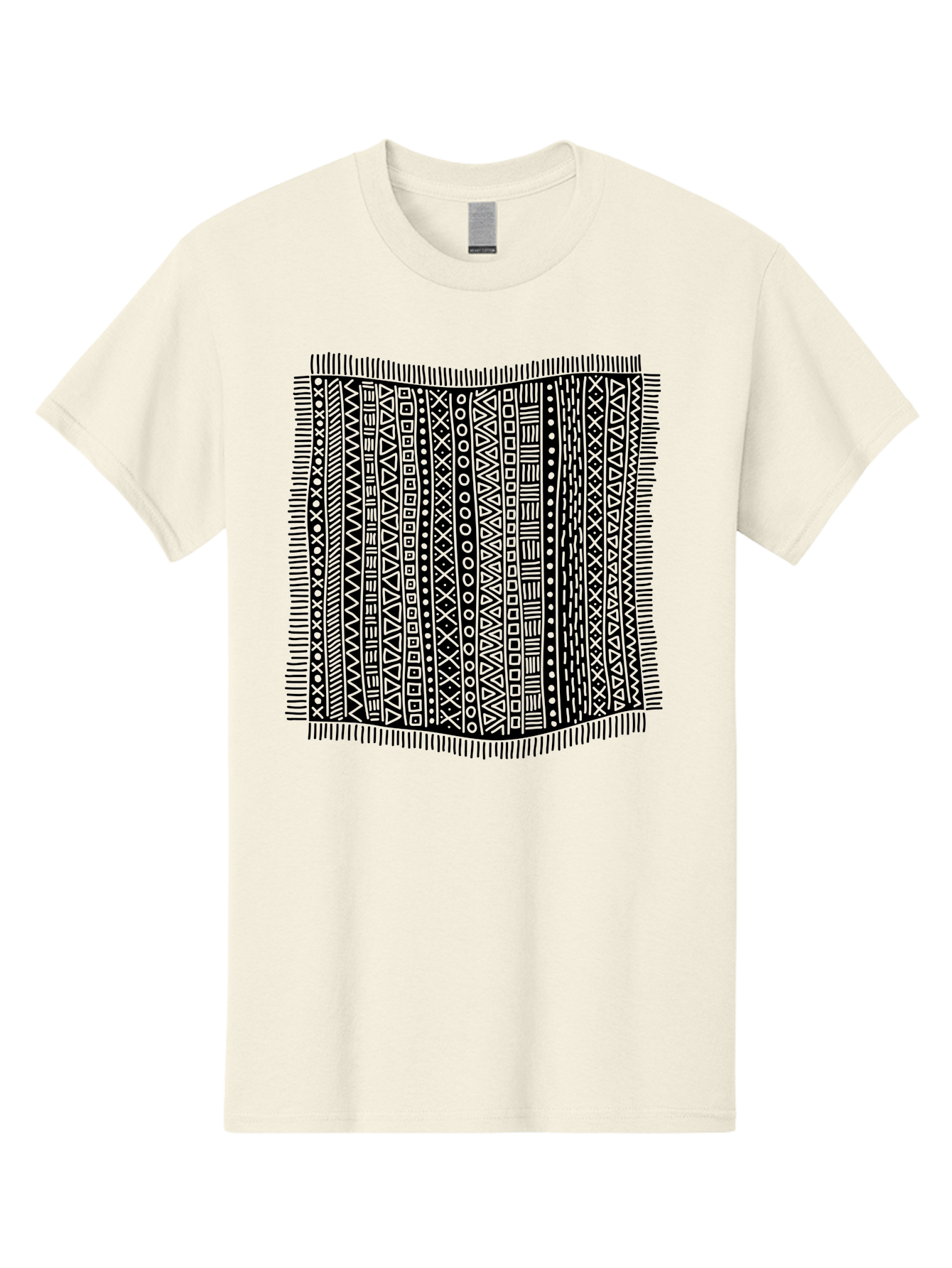 Geometric-Pattern Men'S Graphic Tee, 100% Cotton, Comfortable Casual Summer Wear, Machine Washable, Geometric Shapes, Tribal Patterns, Abstract Design, Ethnic Motifs, Traditional Textiles, Cultural Heritage, Symbolic Elements Aac214