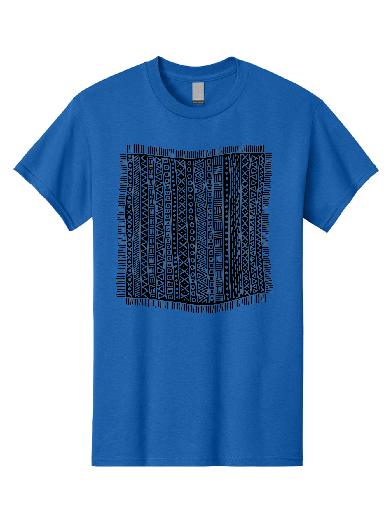 Geometric-Pattern Men'S Graphic Tee, 100% Cotton, Comfortable Casual Summer Wear, Machine Washable, Geometric Shapes, Tribal Patterns, Abstract Design, Ethnic Motifs, Traditional Textiles, Cultural Heritage, Symbolic Elements Aac214
