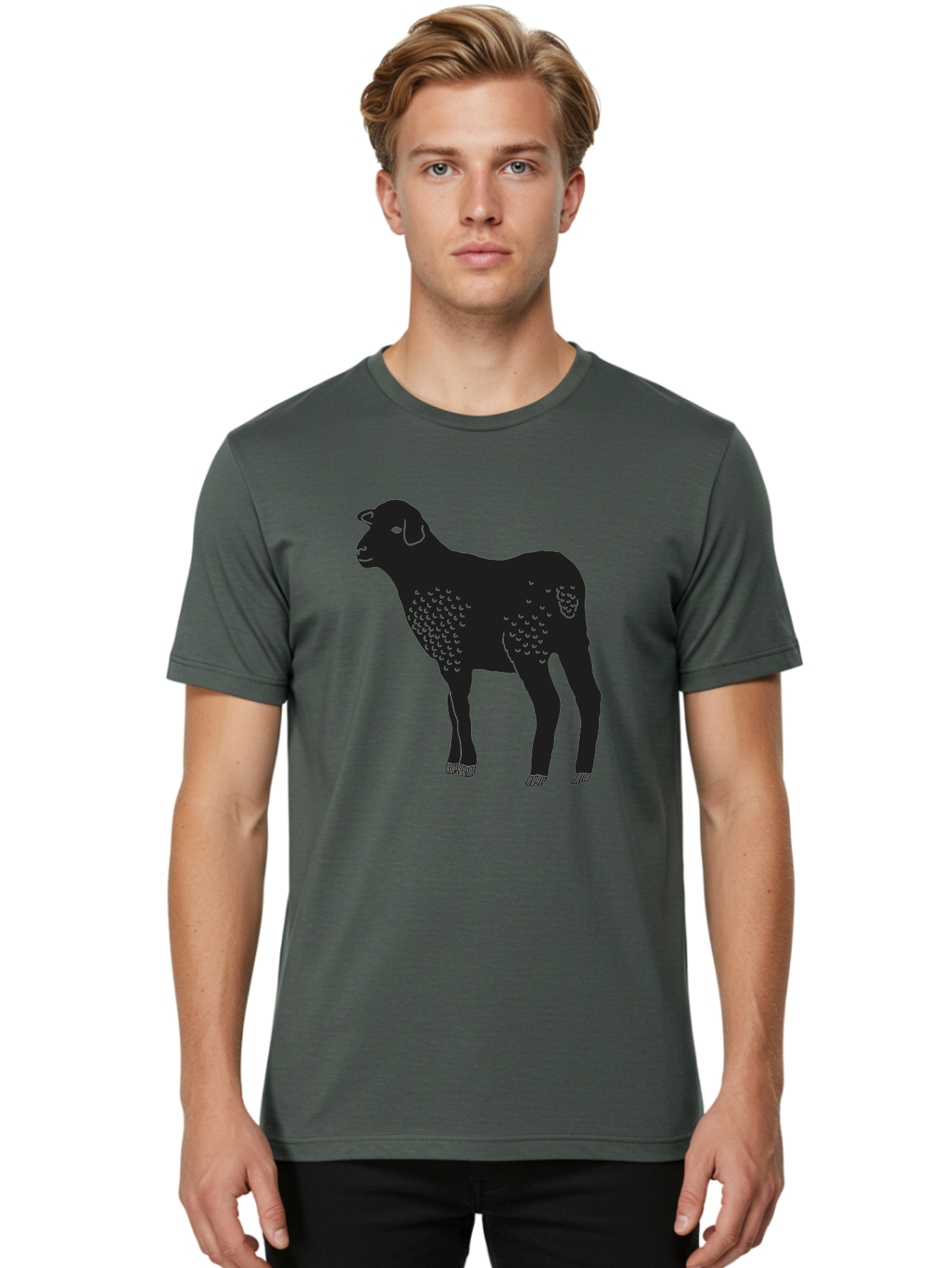 Jacob-Sheep Men'S Graphic Tee, 100% Cotton, Comfortable Casual Summer Wear, Machine Washable, Spotty Sheep, Livestock Animal, Farm Animal, Sheep Breed, Jacob Sheep, Spotted Fur, Agricultural Icon, Farm Graphic Aac216