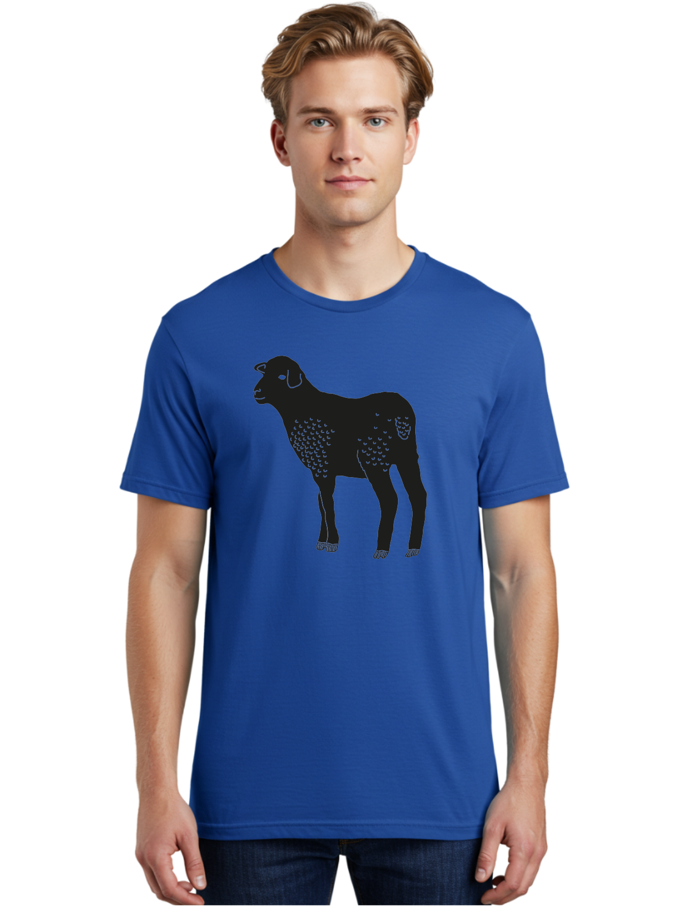Jacob-Sheep Men'S Graphic Tee, 100% Cotton, Comfortable Casual Summer Wear, Machine Washable, Spotty Sheep, Livestock Animal, Farm Animal, Sheep Breed, Jacob Sheep, Spotted Fur, Agricultural Icon, Farm Graphic Aac216