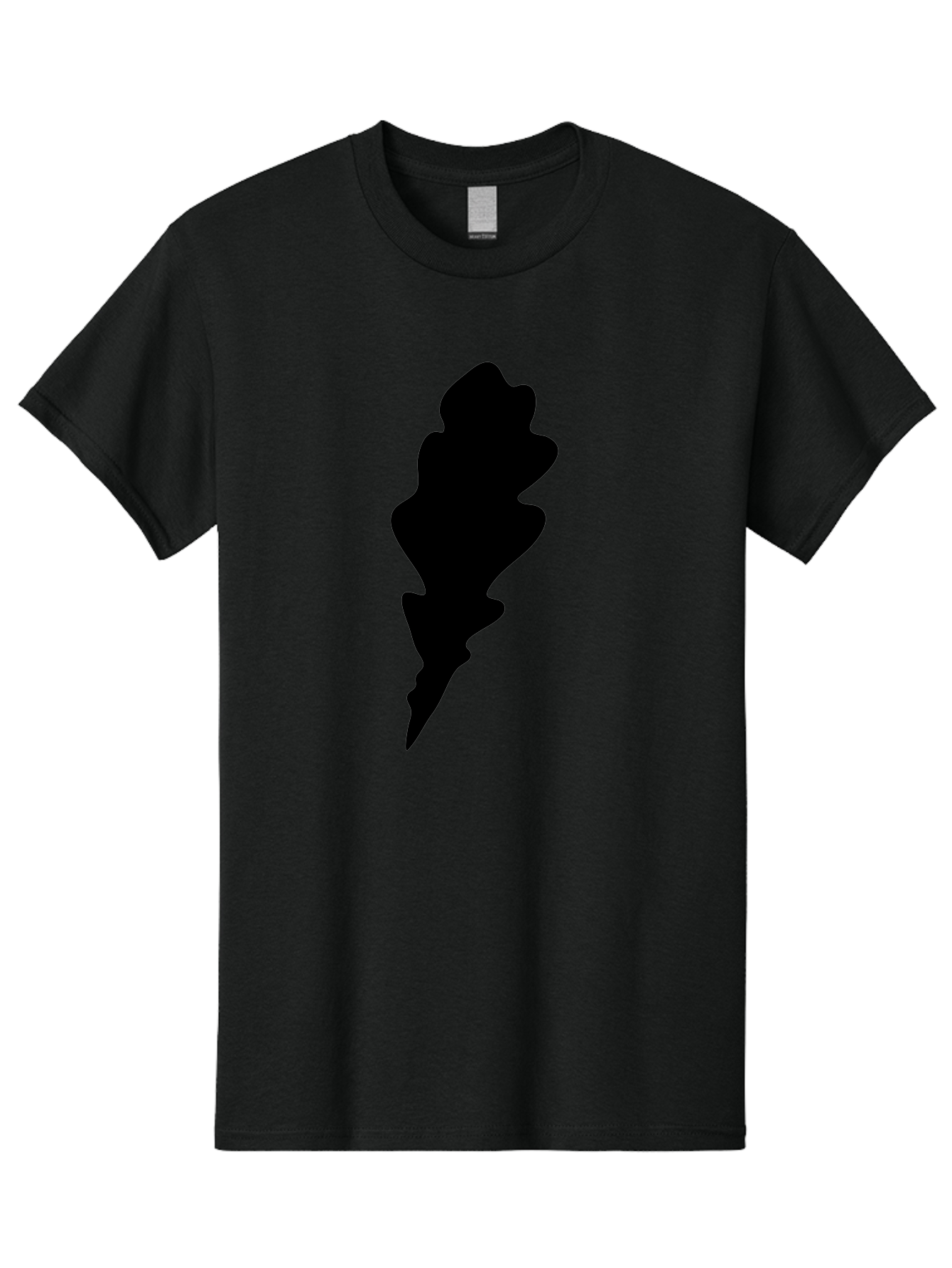 Lightning-Bolt Men'S Graphic Tee, 100% Cotton, Comfortable Casual Summer Wear, Machine Washable, Black Lightning Bolt, Abstract Shape, Electric Symbol, Bold Graphic, Modern Design, Energy Icon Aac223