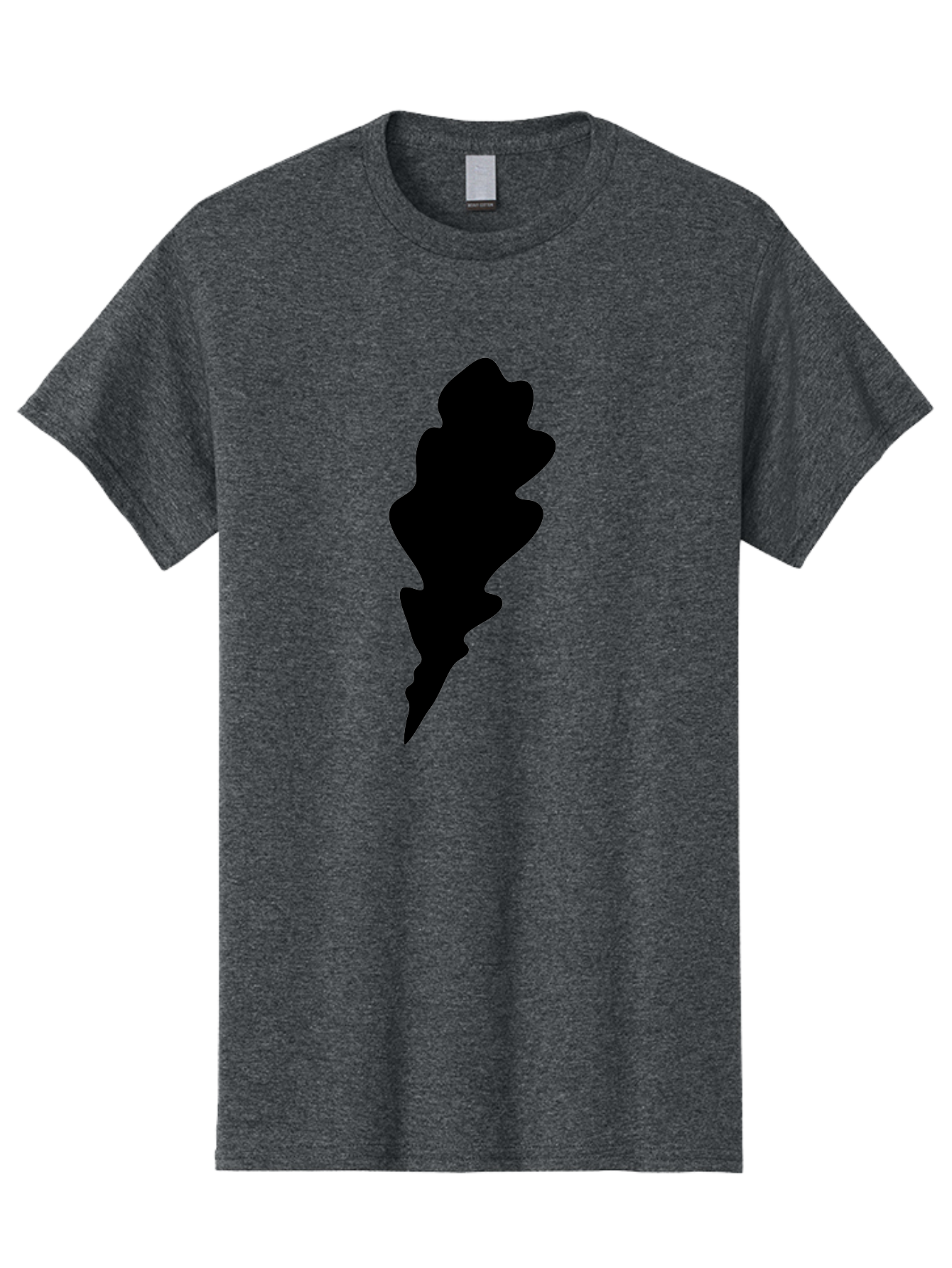 Lightning-Bolt Men'S Graphic Tee, 100% Cotton, Comfortable Casual Summer Wear, Machine Washable, Black Lightning Bolt, Abstract Shape, Electric Symbol, Bold Graphic, Modern Design, Energy Icon Aac223