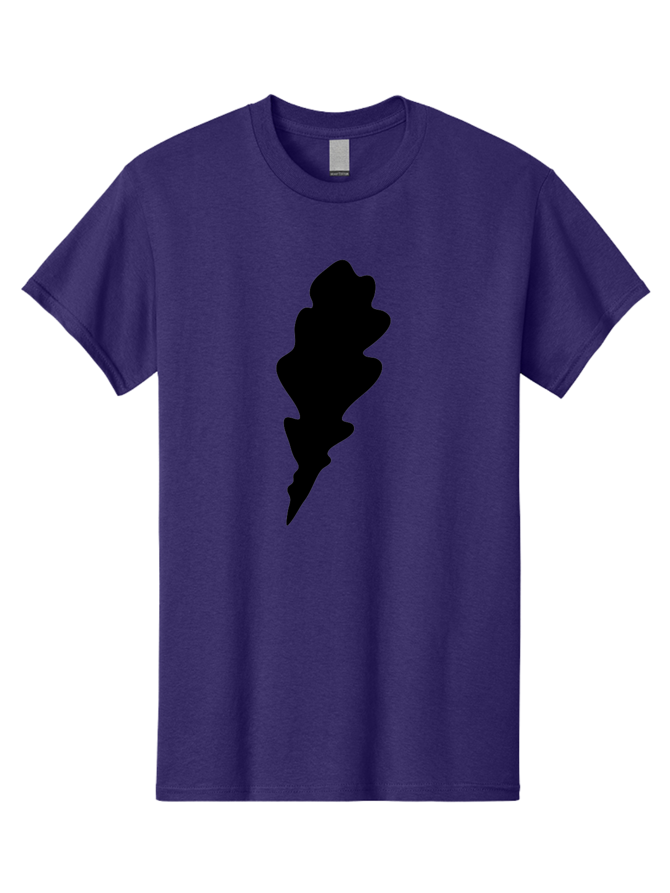 Lightning-Bolt Men'S Graphic Tee, 100% Cotton, Comfortable Casual Summer Wear, Machine Washable, Black Lightning Bolt, Abstract Shape, Electric Symbol, Bold Graphic, Modern Design, Energy Icon Aac223