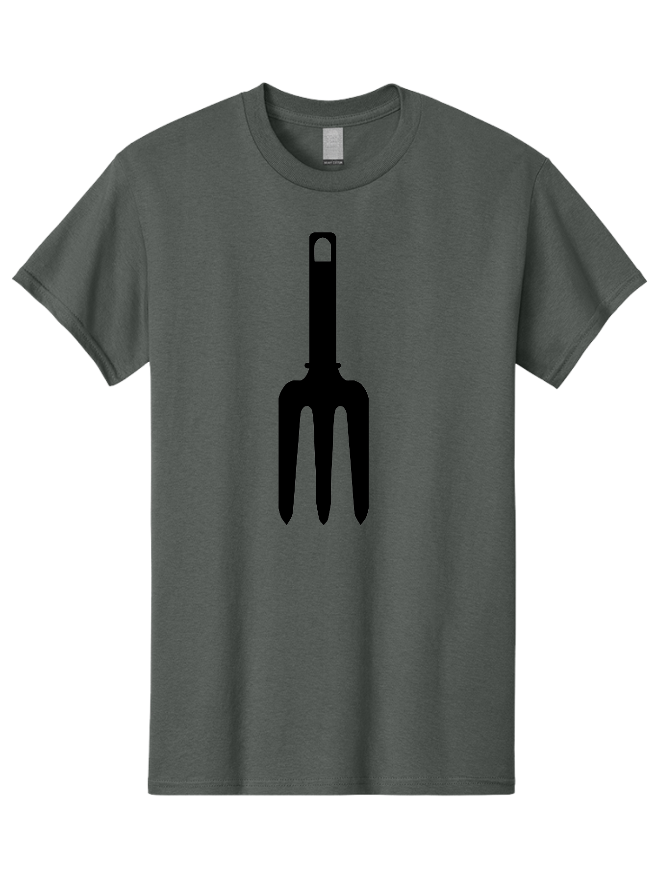 Pitchfork Men'S Graphic Tee, 100% Cotton, Comfortable Casual Summer Wear, Machine Washable, Pitchfork Silhouette, Black Pitchfork, Gardening Tool, Farm Equipment, Three-Pronged Fork, Rustic Icon, Agricultural Symbol, Simple Design, Aac227