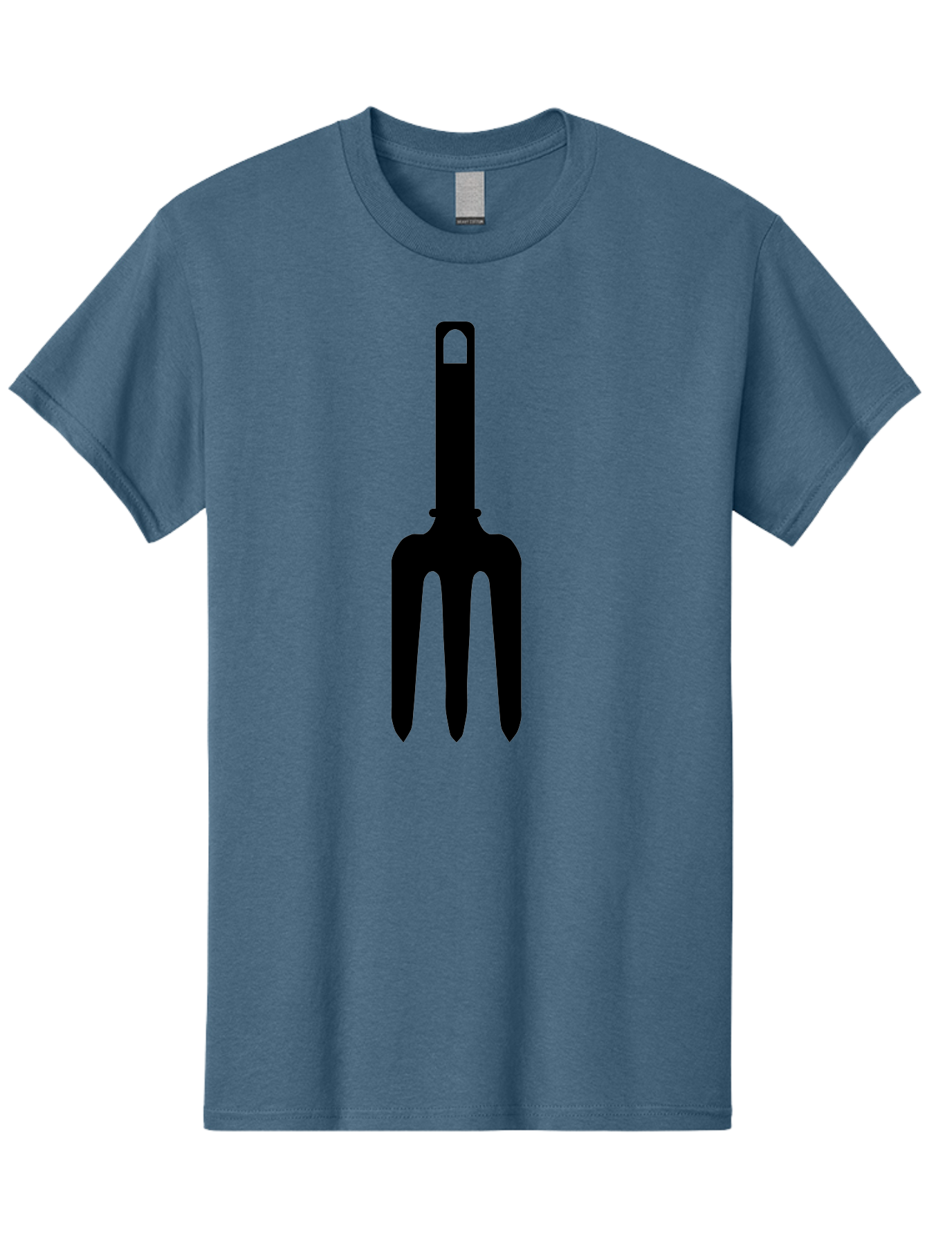 Pitchfork Men'S Graphic Tee, 100% Cotton, Comfortable Casual Summer Wear, Machine Washable, Pitchfork Silhouette, Black Pitchfork, Gardening Tool, Farm Equipment, Three-Pronged Fork, Rustic Icon, Agricultural Symbol, Simple Design, Aac227