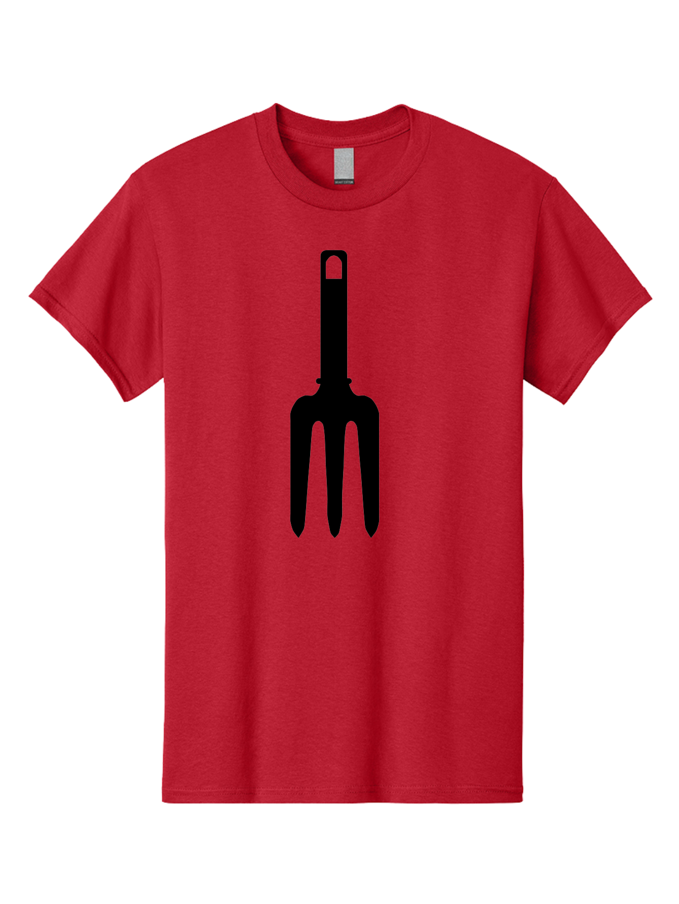 Pitchfork Men'S Graphic Tee, 100% Cotton, Comfortable Casual Summer Wear, Machine Washable, Pitchfork Silhouette, Black Pitchfork, Gardening Tool, Farm Equipment, Three-Pronged Fork, Rustic Icon, Agricultural Symbol, Simple Design, Aac227
