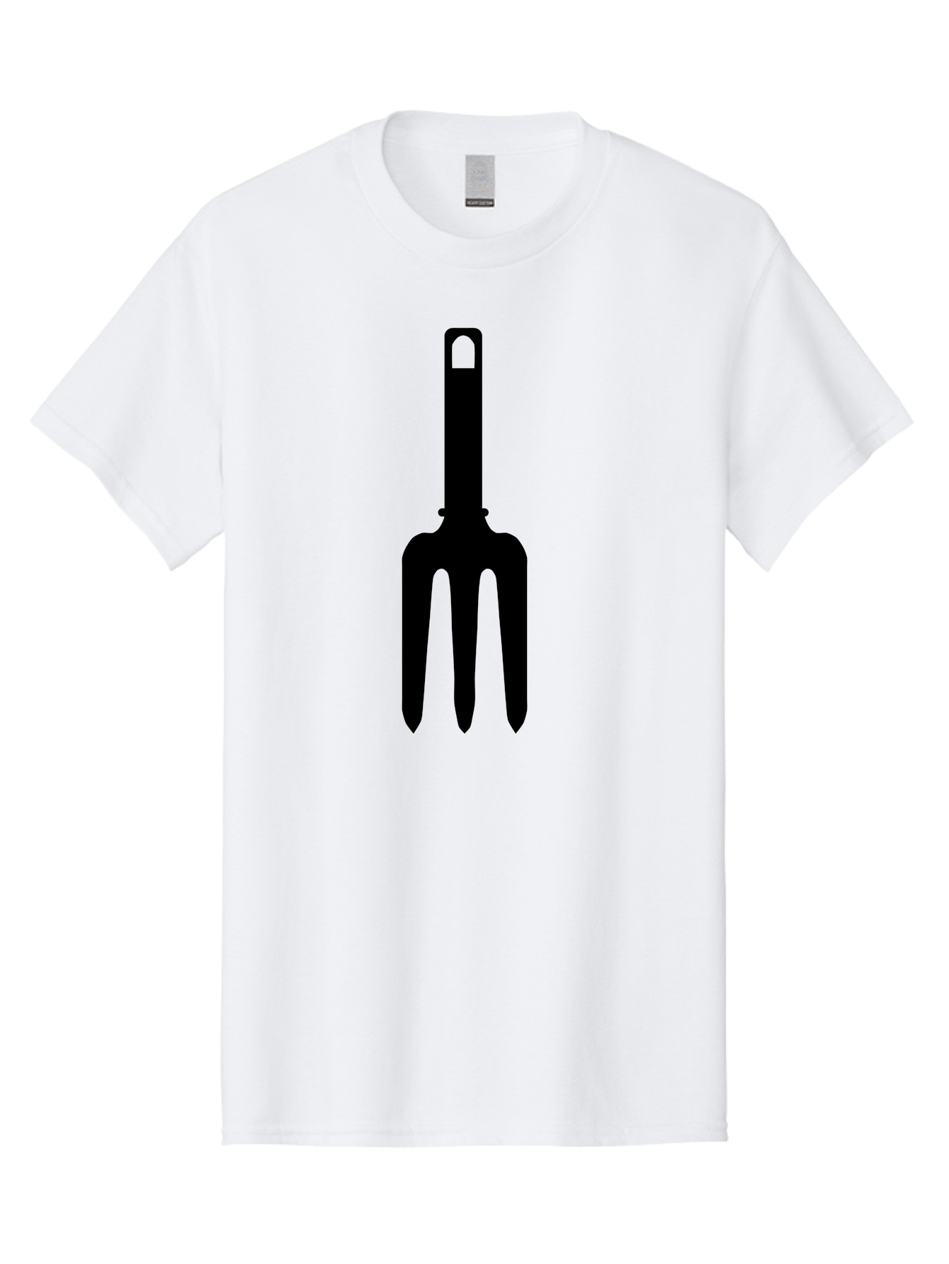Pitchfork Men'S Graphic Tee, 100% Cotton, Comfortable Casual Summer Wear, Machine Washable, Pitchfork Silhouette, Black Pitchfork, Gardening Tool, Farm Equipment, Three-Pronged Fork, Rustic Icon, Agricultural Symbol, Simple Design, Aac227