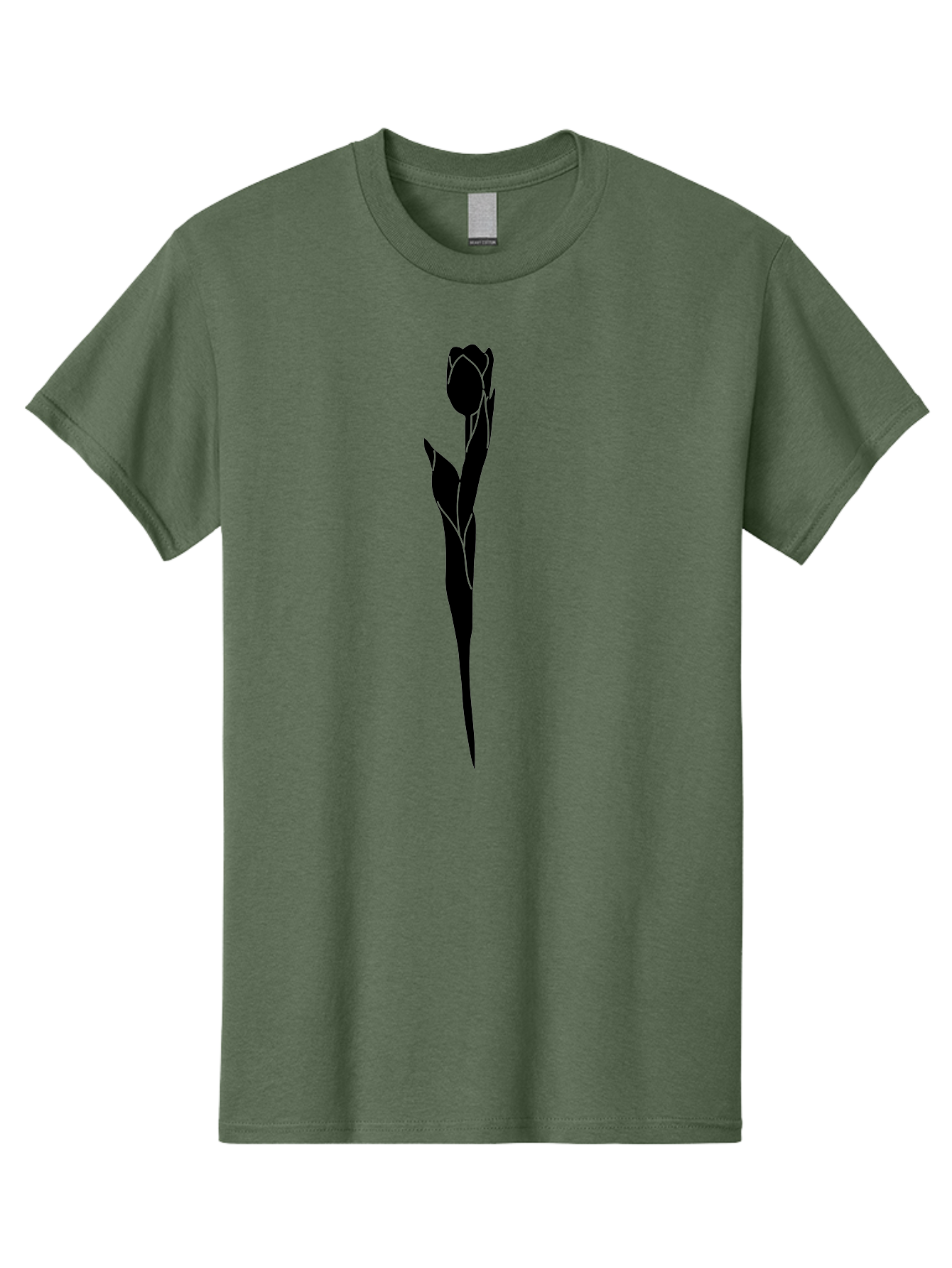 Rose-Silhouette-1 Men'S Graphic Tee, 100% Cotton, Comfortable Casual Summer Wear, Machine Washable, Rose Silhouette, Minimalist Design, Simple Graphics, Floral Illustration, Elegant Style, Modern Artwork, Vector Graphics Aac233