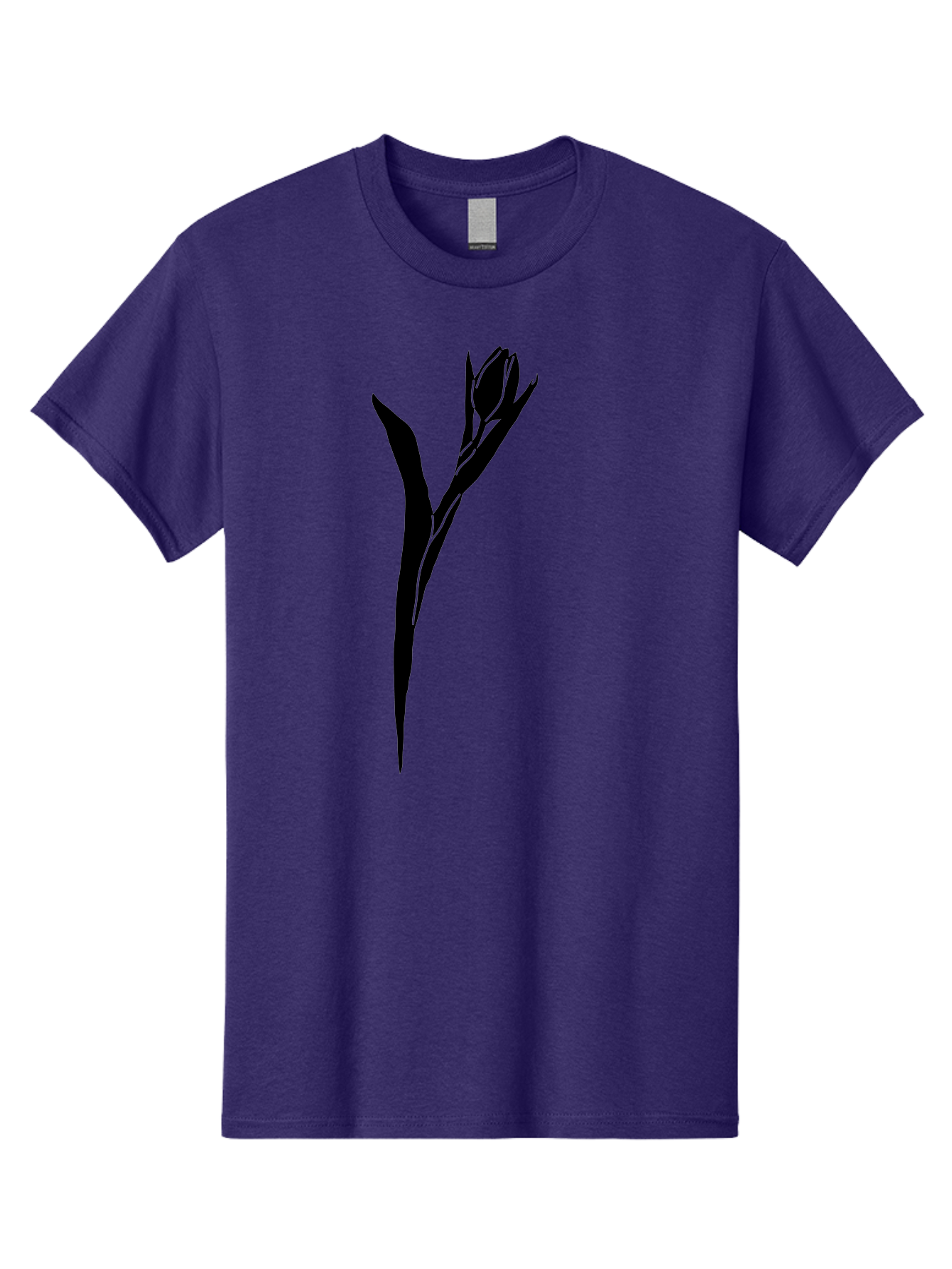 Rose-Silhouette Men'S Graphic Tee, 100% Cotton, Comfortable Casual Summer Wear, Machine Washable, Simple Rose Silhouette, Minimalist Design, Black Rose, Green Background, Monochrome Artwork, Elegant Graphics, Floral Symbol Aac234