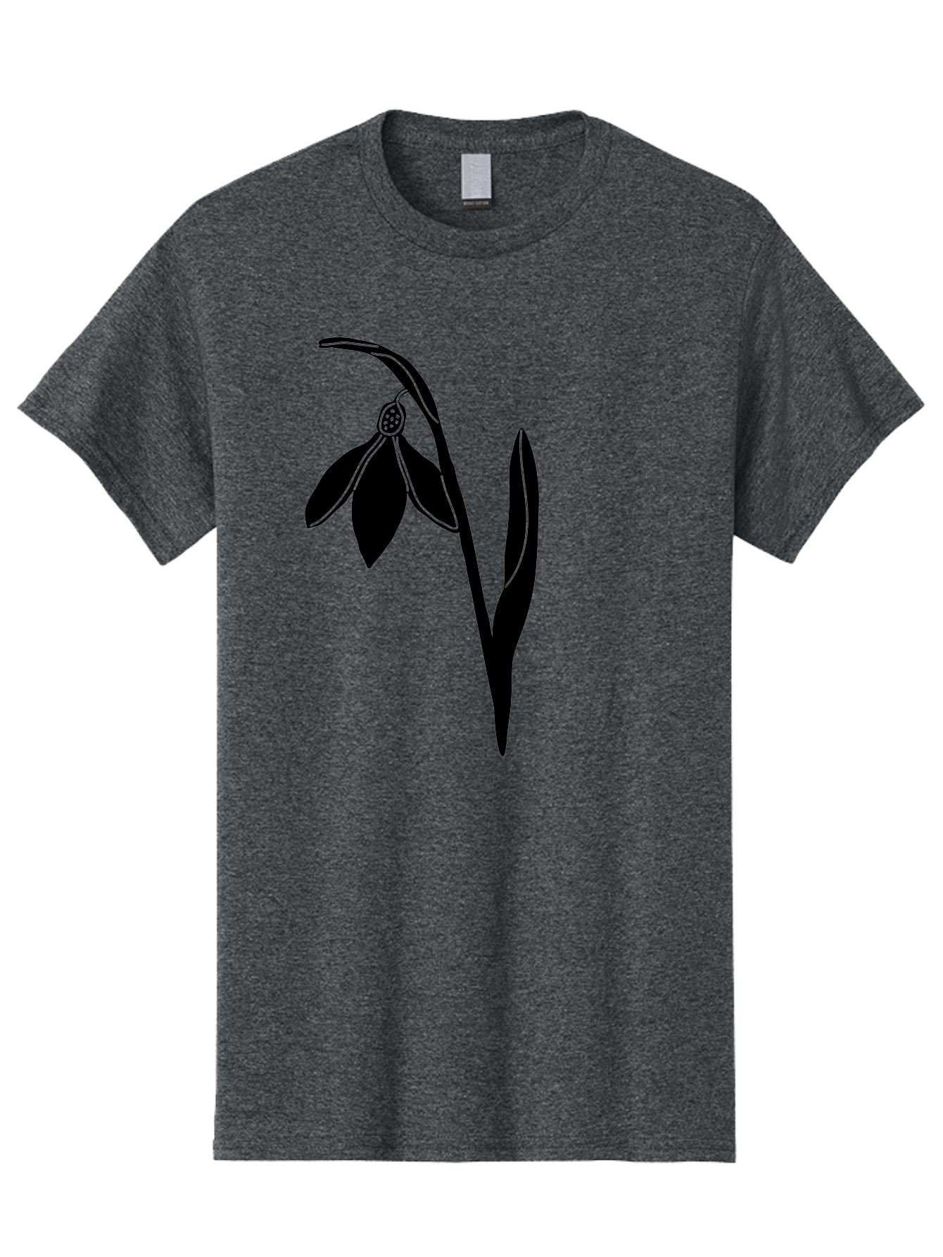 Snowdrop-1 Men'S Graphic Tee, 100% Cotton, Comfortable Casual Summer Wear, Machine Washable, Snowdrop Flower, Floral Illustration, Botanical Art, Simple Design, Elegant Lines, Delicate Petals, Minimalist Style, Symbolic Flower, Winter Blooms Aac236