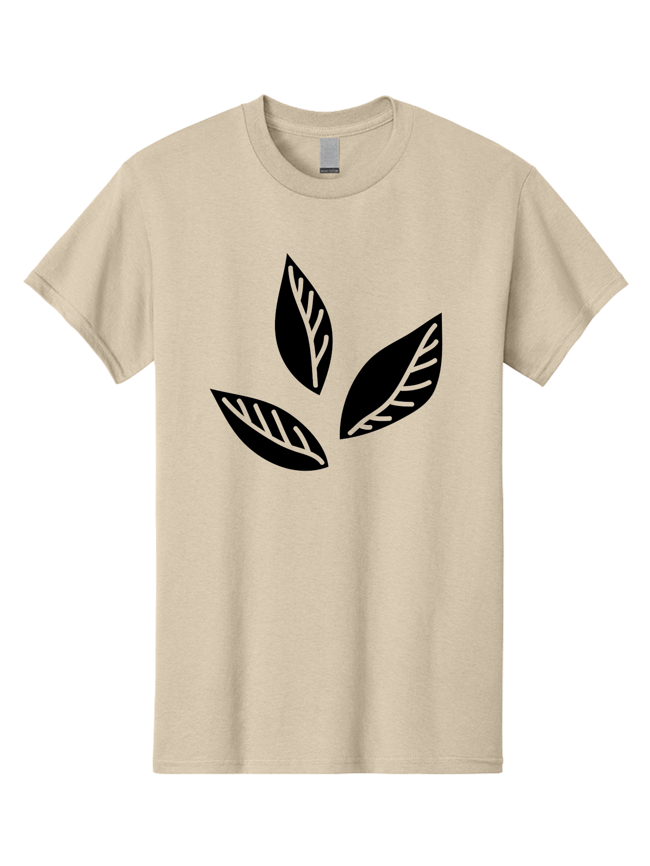 Three-Leaves Men'S Graphic Tee, 100% Cotton, Comfortable Casual Summer Wear, Machine Washable, Three Leaves, Leafy Greens, Cannabis Leaves, Marijuana Leaves, Leaf Design, Minimalist Art, Green And Black, Simple Graphics, Abstract Leaves Aac242