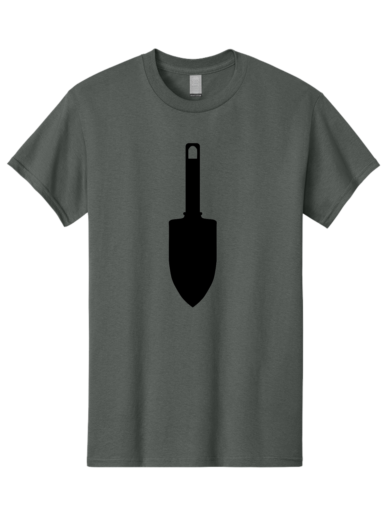 Trowel Men'S Graphic Tee, 100% Cotton, Comfortable Casual Summer Wear, Machine Washable, Gardening Tool, Trowel Silhouette, Digging Equipment, Garden Shovel, Landscaping Icon, Black Silhouette Aac243