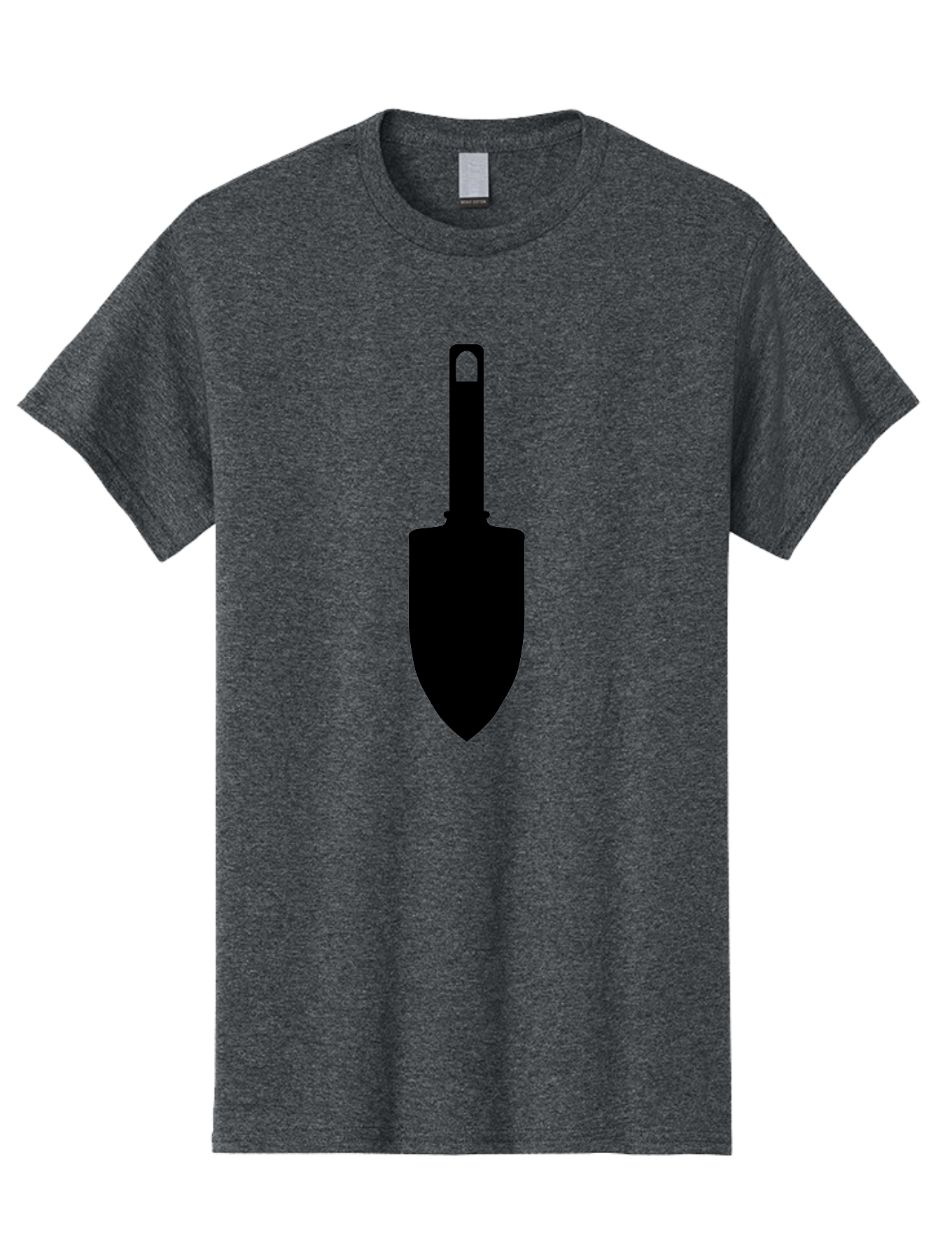 Trowel Men'S Graphic Tee, 100% Cotton, Comfortable Casual Summer Wear, Machine Washable, Gardening Tool, Trowel Silhouette, Digging Equipment, Garden Shovel, Landscaping Icon, Black Silhouette Aac243
