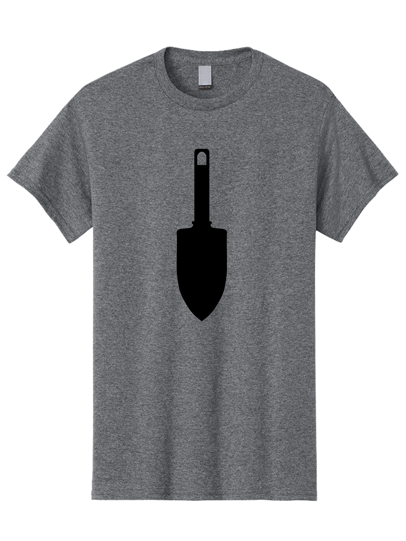 Trowel Men'S Graphic Tee, 100% Cotton, Comfortable Casual Summer Wear, Machine Washable, Gardening Tool, Trowel Silhouette, Digging Equipment, Garden Shovel, Landscaping Icon, Black Silhouette Aac243