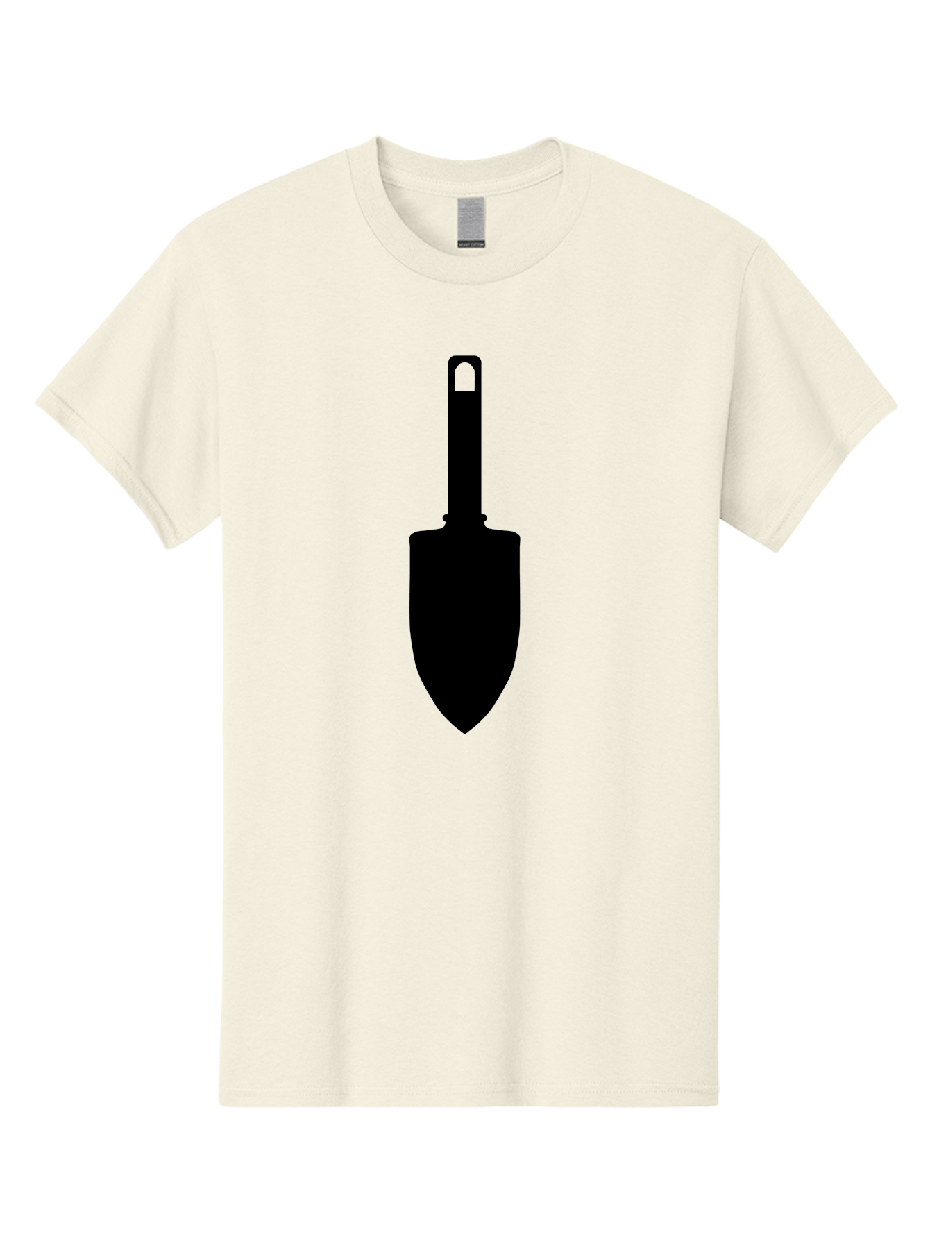 Trowel Men'S Graphic Tee, 100% Cotton, Comfortable Casual Summer Wear, Machine Washable, Gardening Tool, Trowel Silhouette, Digging Equipment, Garden Shovel, Landscaping Icon, Black Silhouette Aac243