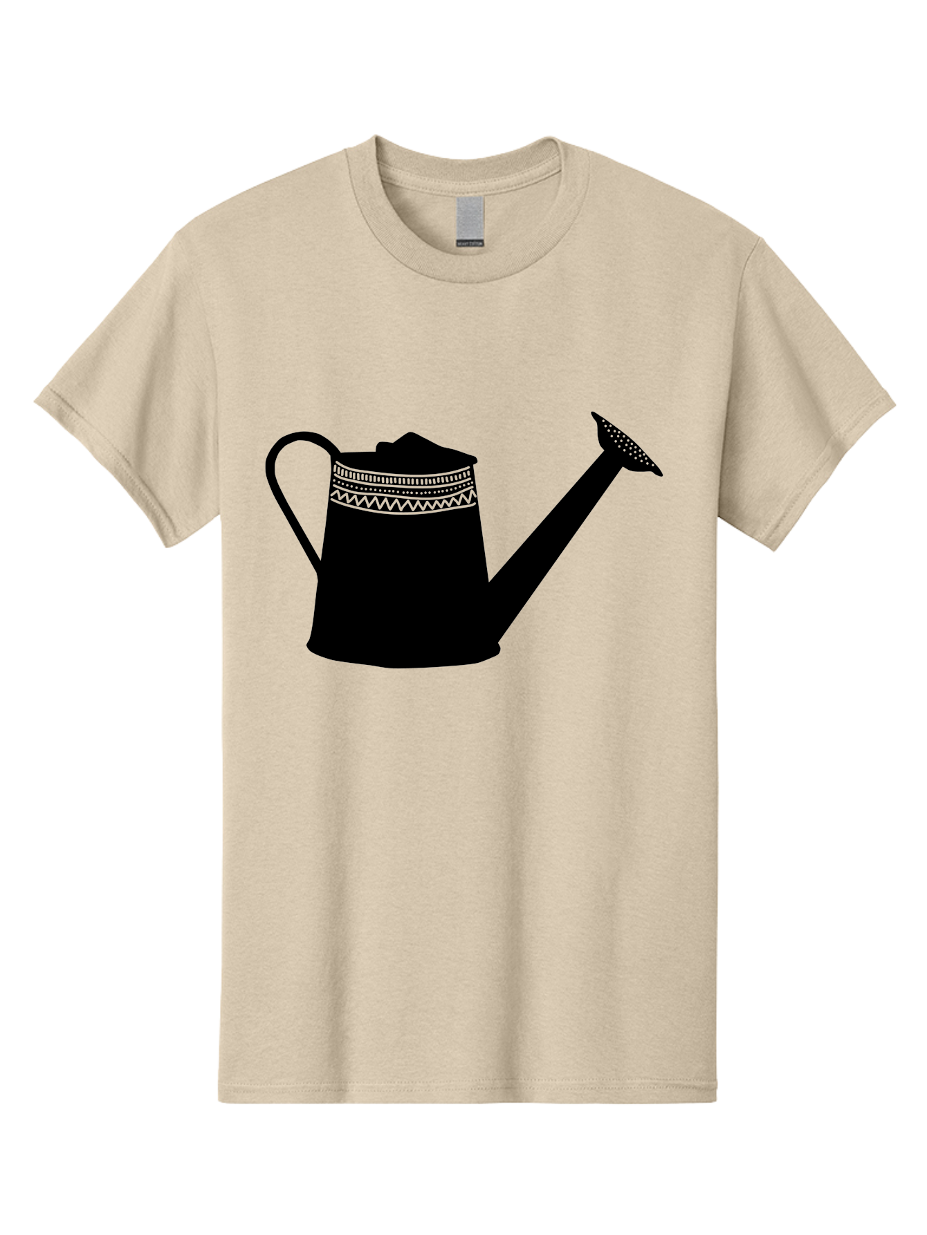 Watering-Can Men'S Graphic Tee, 100% Cotton, Comfortable Casual Summer Wear, Machine Washable, Watering Can, Gardening Tools, Nursery Equipment, Decorative Patterns, Geometric Designs, Garden Care, Plant Watering Aac248