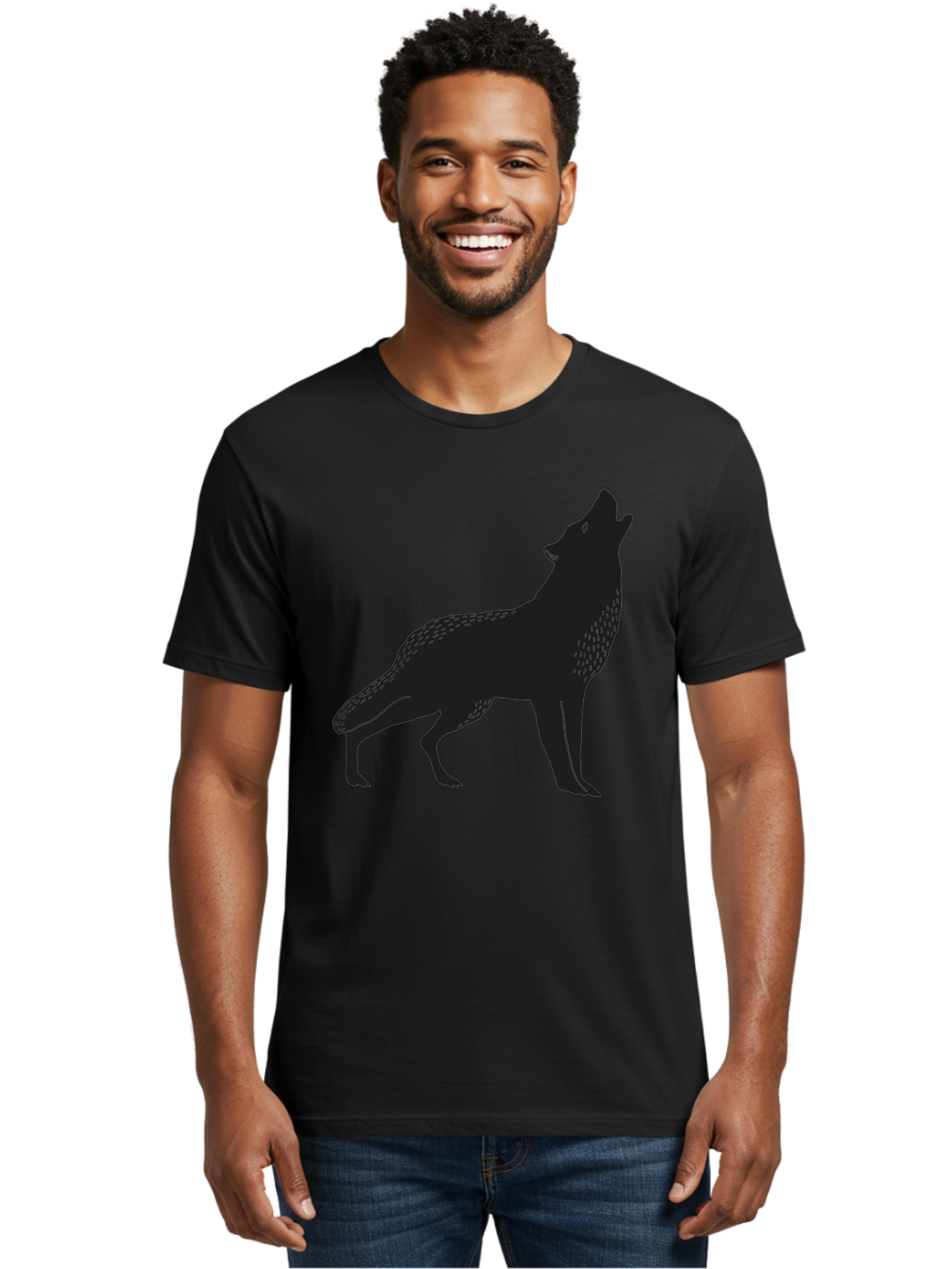 wolf silhouette, howling at the moon, wildlife art, animal graphics, wild animal, abstract design