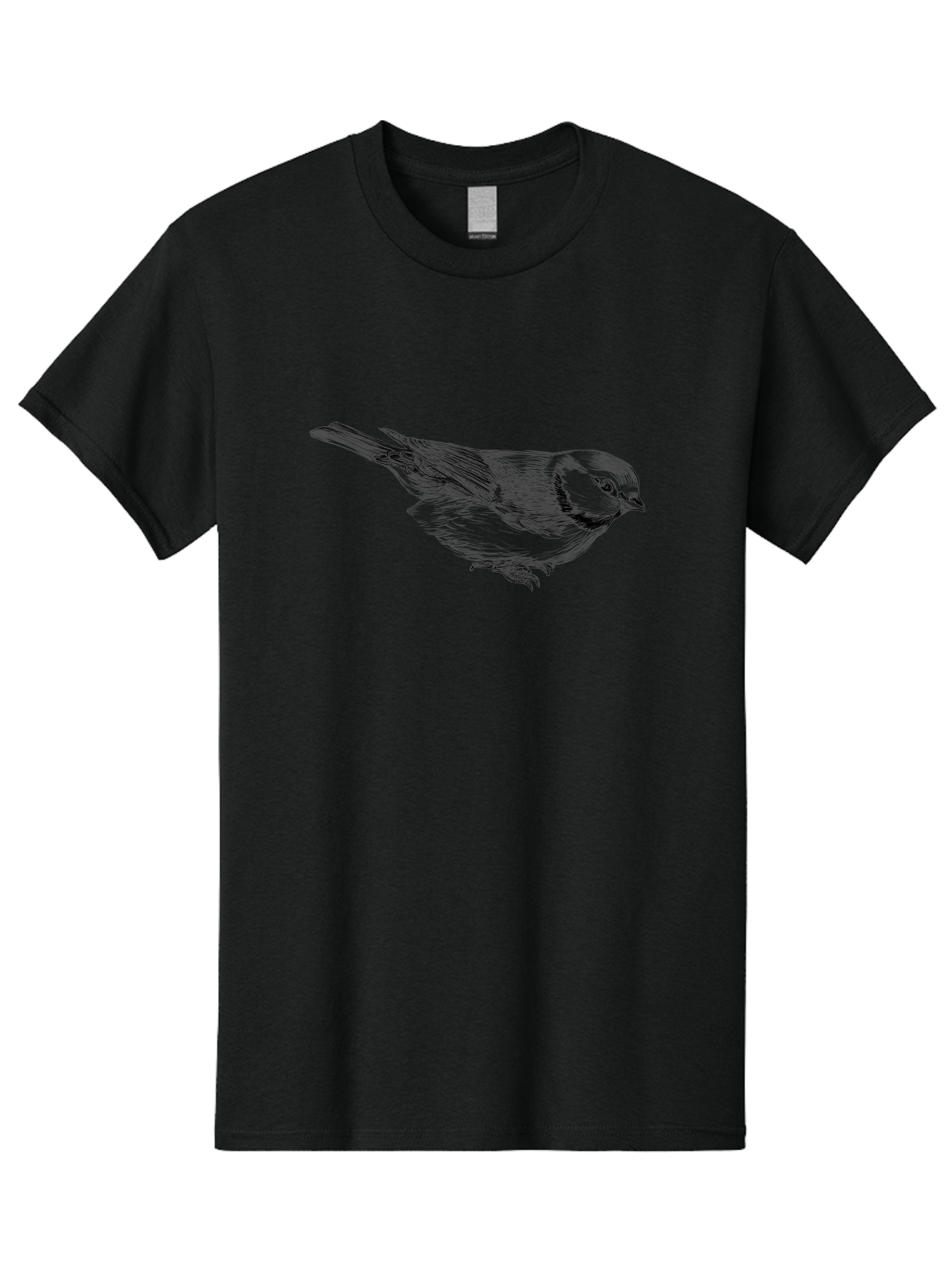 Chickadee Men'S Graphic Tee, 100% Cotton, Comfortable Casual Summer Wear, Machine Washable, Black-Capped Chickadee, Bird Illustration, Sketch Art, Wildlife Artwork, Birdwatching, Nature Lover, Ornithology, Detailed Drawing, Bird Species, Aac255