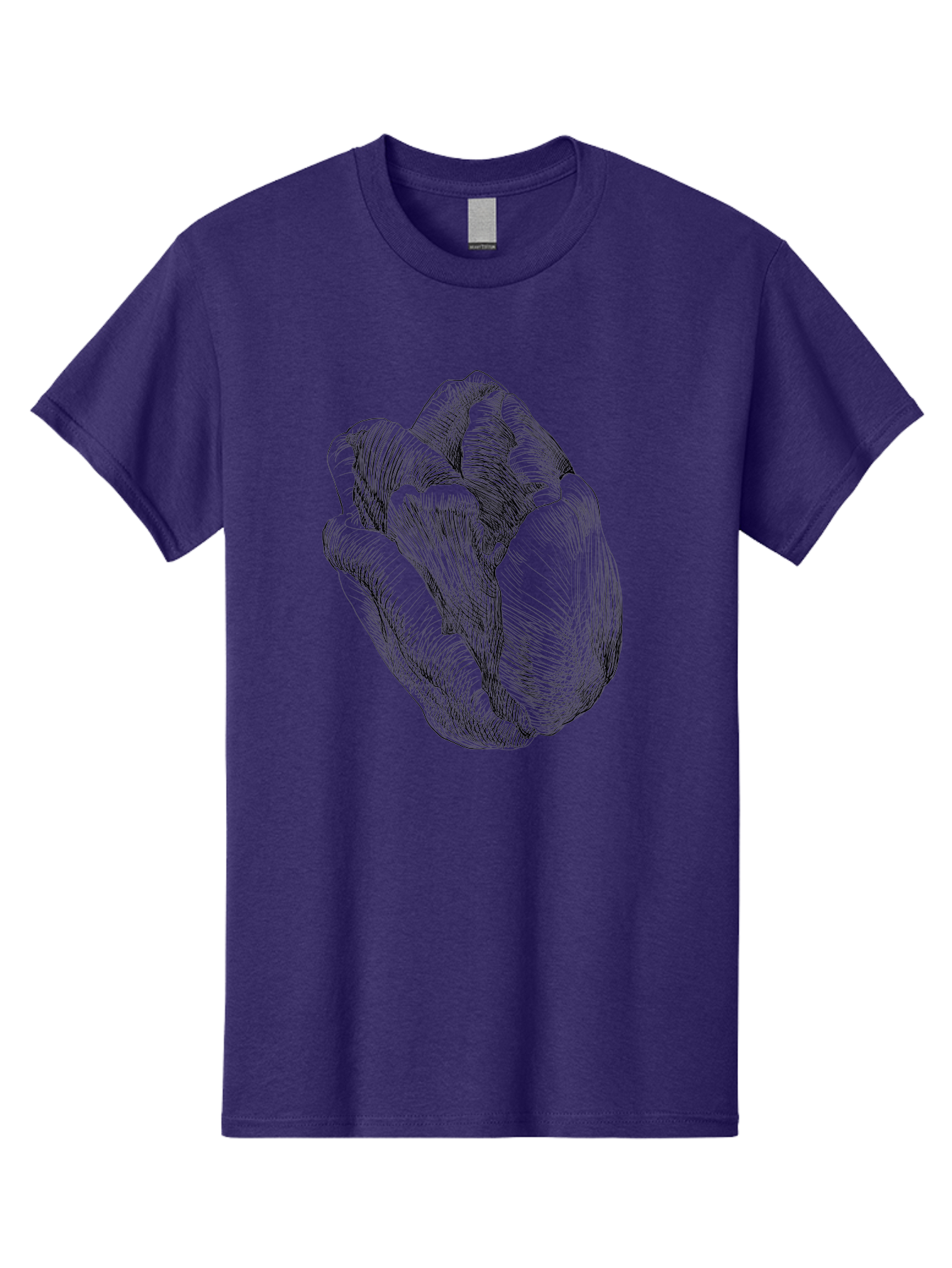 Fist Men'S Graphic Tee, 100% Cotton, Comfortable Casual Summer Wear, Machine Washable, Rosebud, Hand Drawn Illustration, Floral Art, Sketch Style, Elegant Design, Bold Lines, Minimalist Aesthetic, Symbolic Flower Aac256