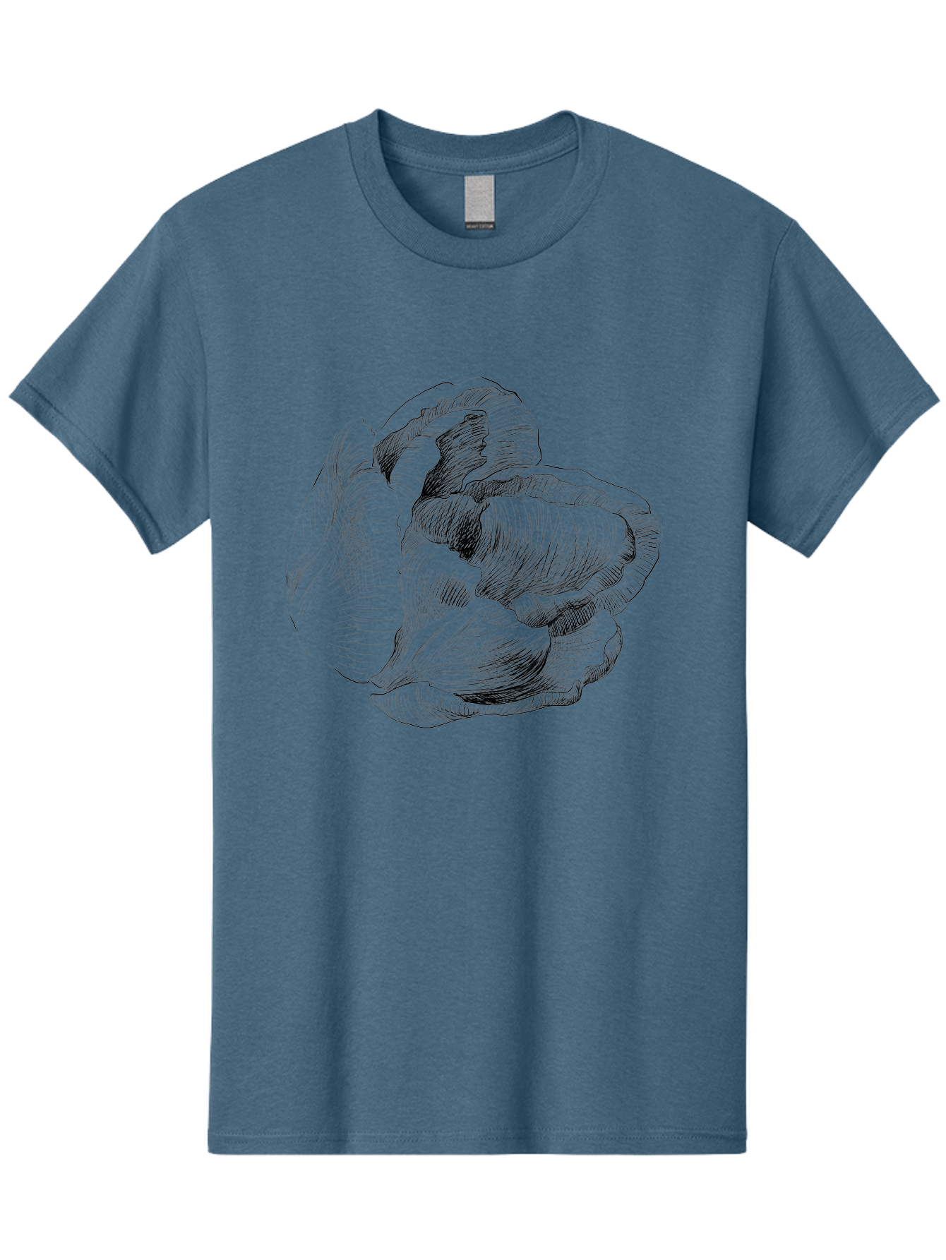 Peony Men'S Graphic Tee, 100% Cotton, Comfortable Casual Summer Wear, Machine Washable, Hand-Drawn Peony, Floral Illustration, Botanical Art, Sketchy Style, Elegant Flowers, Delicate Petals, Detailed Drawing, Monochromatic Art Aac262