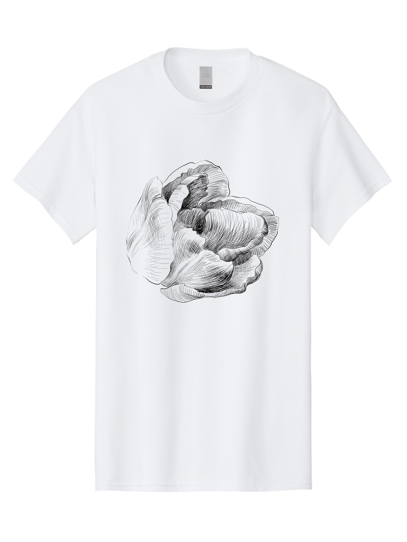 Peony Men'S Graphic Tee, 100% Cotton, Comfortable Casual Summer Wear, Machine Washable, Hand-Drawn Peony, Floral Illustration, Botanical Art, Sketchy Style, Elegant Flowers, Delicate Petals, Detailed Drawing, Monochromatic Art Aac262