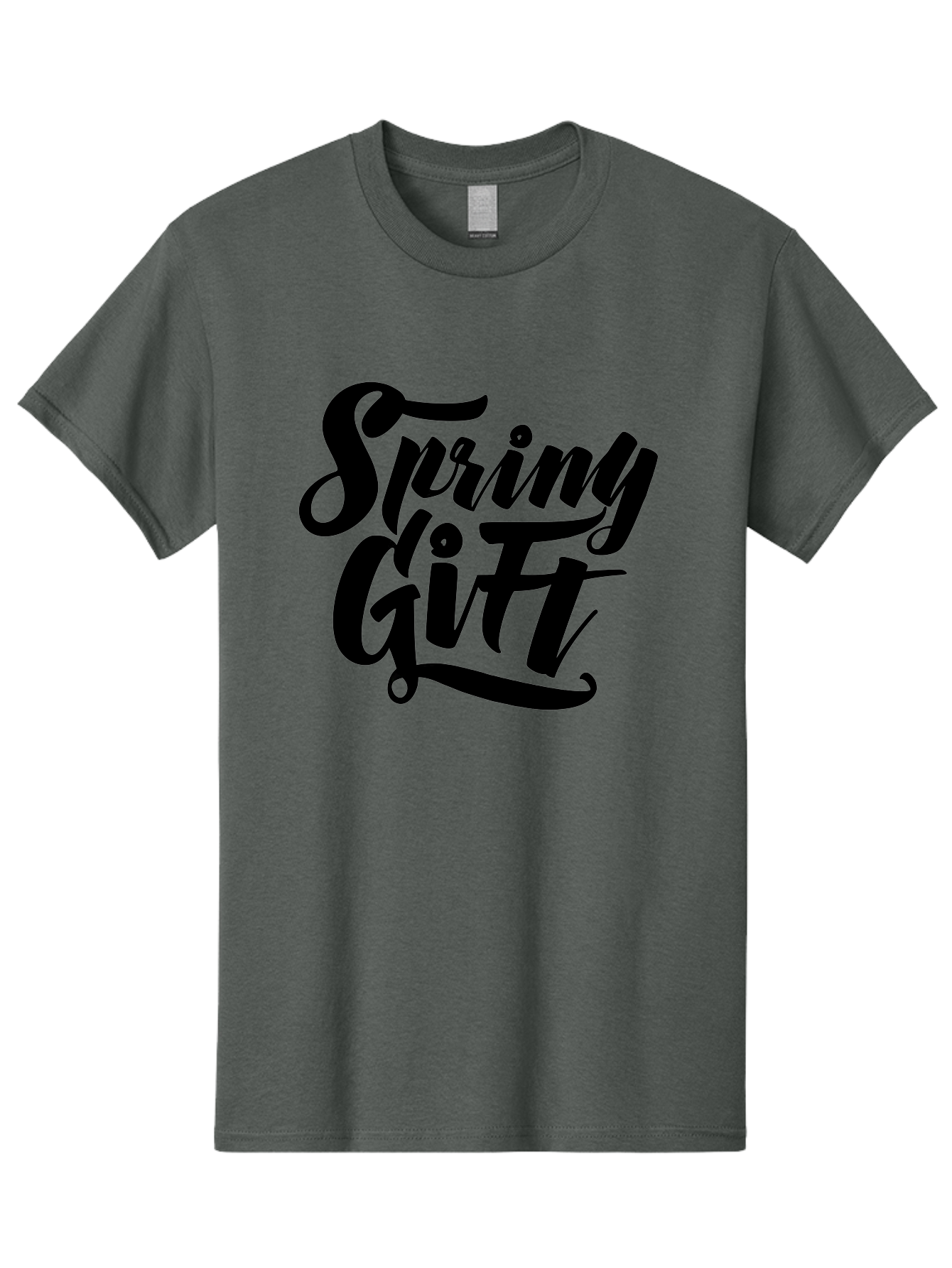 Spring-Gift Men'S Graphic Tee, 100% Cotton, Comfortable Casual Summer Wear, Machine Washable, Spring Gift, Spring Season, Gift Ideas, Spring Inspiration, Calligraphy Text, Stylized Font, Elegant Design, Seasonal Greetings, Spring Vibes Aac275