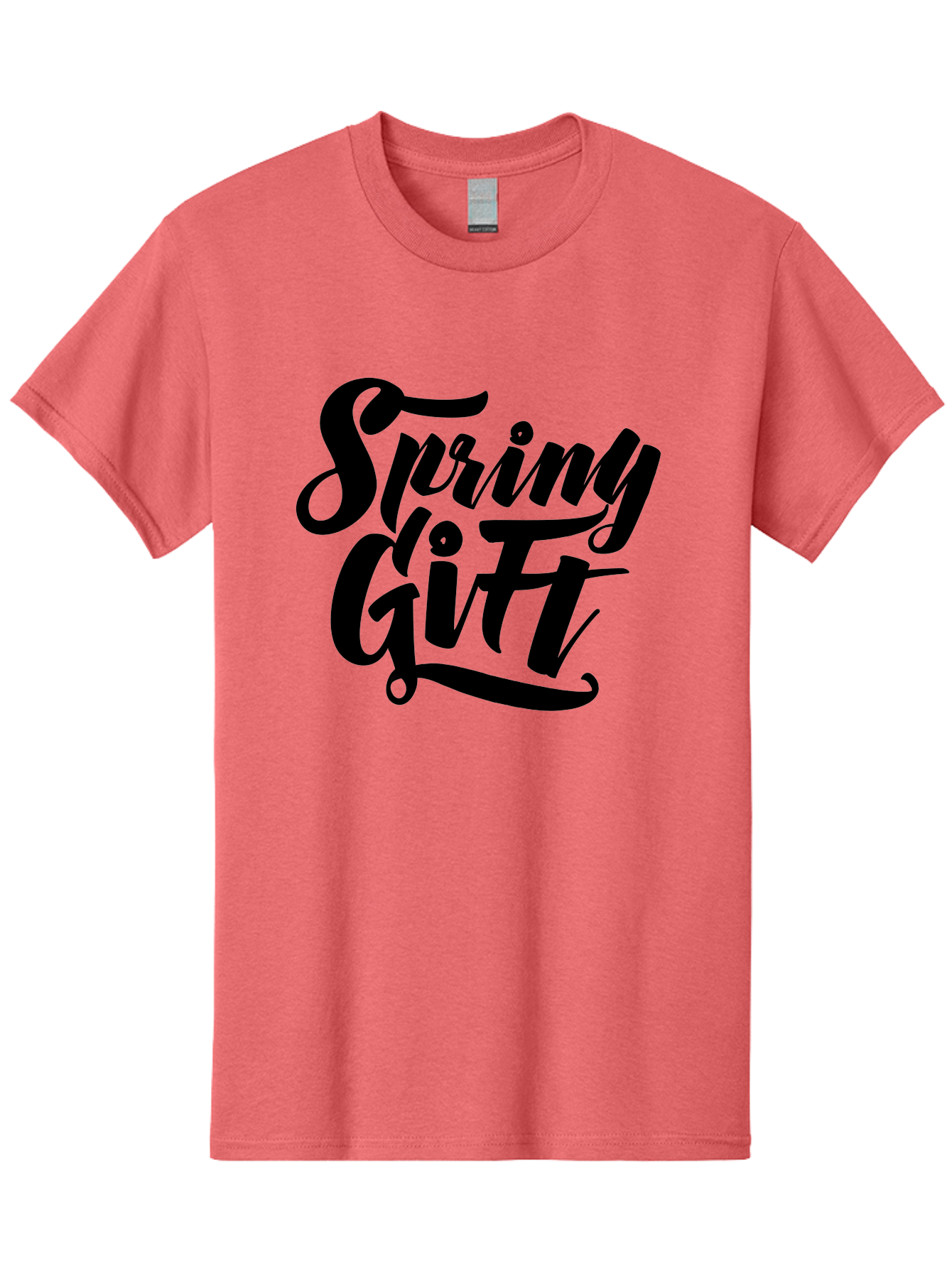Spring-Gift Men'S Graphic Tee, 100% Cotton, Comfortable Casual Summer Wear, Machine Washable, Spring Gift, Spring Season, Gift Ideas, Spring Inspiration, Calligraphy Text, Stylized Font, Elegant Design, Seasonal Greetings, Spring Vibes Aac275