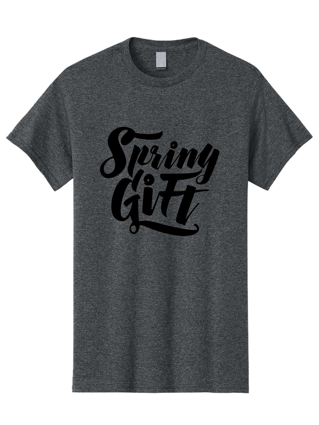 Spring-Gift Men'S Graphic Tee, 100% Cotton, Comfortable Casual Summer Wear, Machine Washable, Spring Gift, Spring Season, Gift Ideas, Spring Inspiration, Calligraphy Text, Stylized Font, Elegant Design, Seasonal Greetings, Spring Vibes Aac275